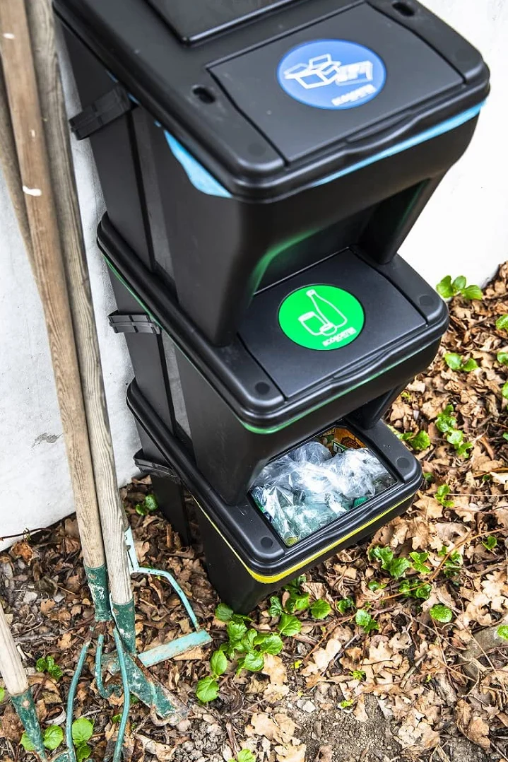 Rubbish Bin Waste Bin Separation system 100L - 4x25L bin Eco-Sorter Waste Sorter 4 Colours