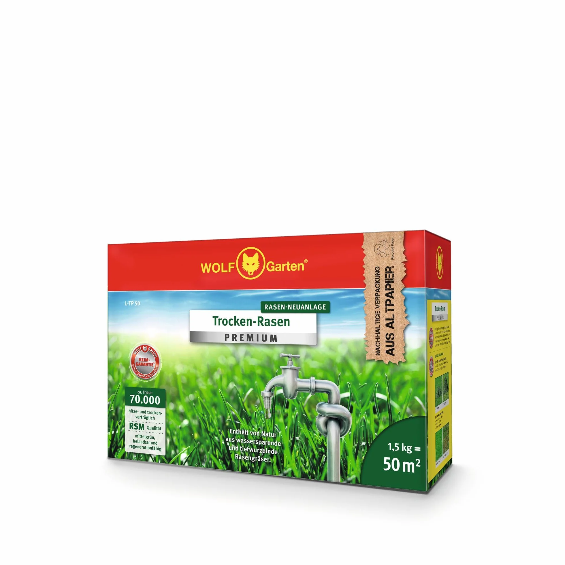 WOLF Garten Premium L-TP 50 m² trawnik, kolor czerwony