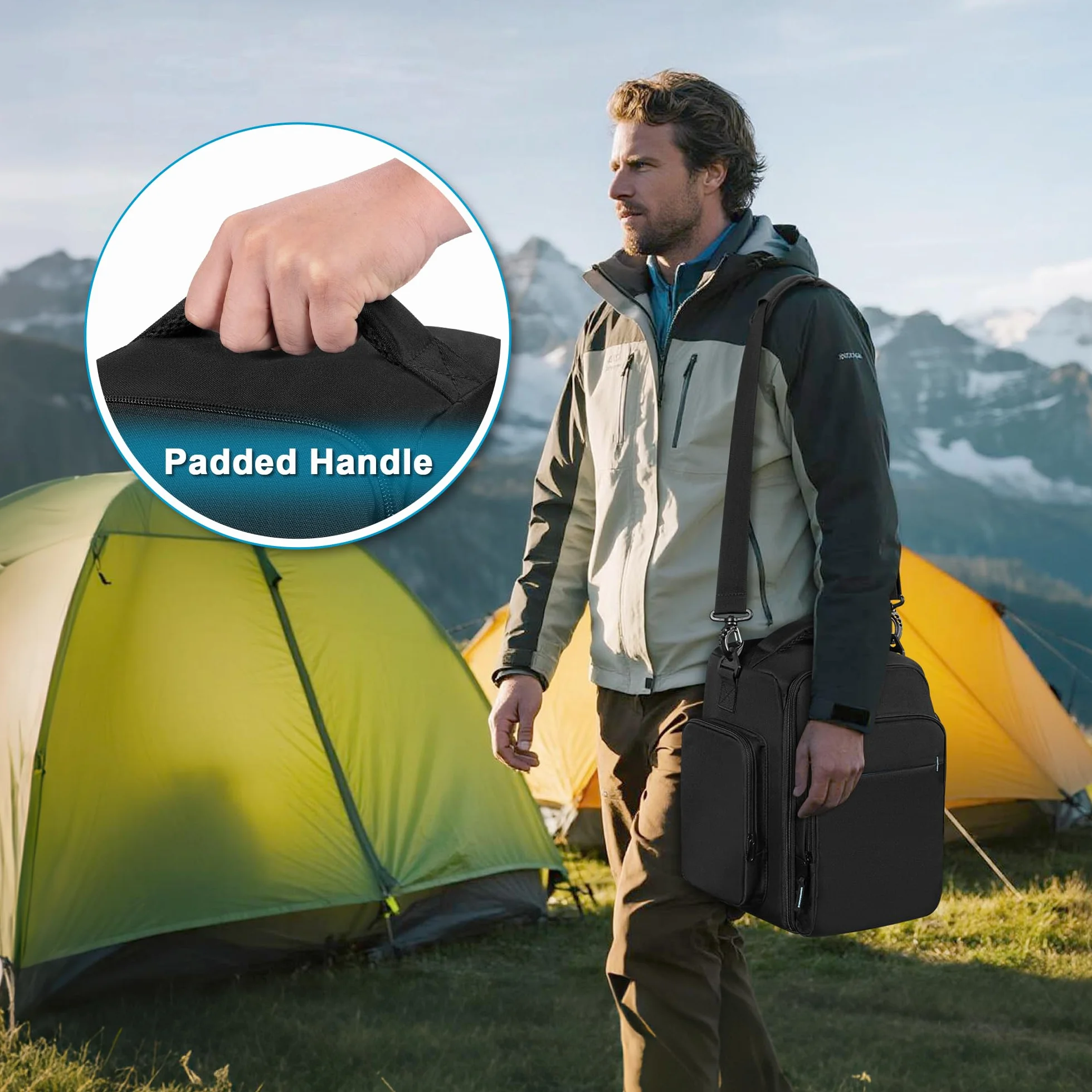 Trunab Torba kompatybilna z Anker SOLIX C300 Portable Power Station, outdoorowa torba generatora słonecznego z wieloma przegródkami, na kemping, w podróż i w sytuacjach awaryjnych