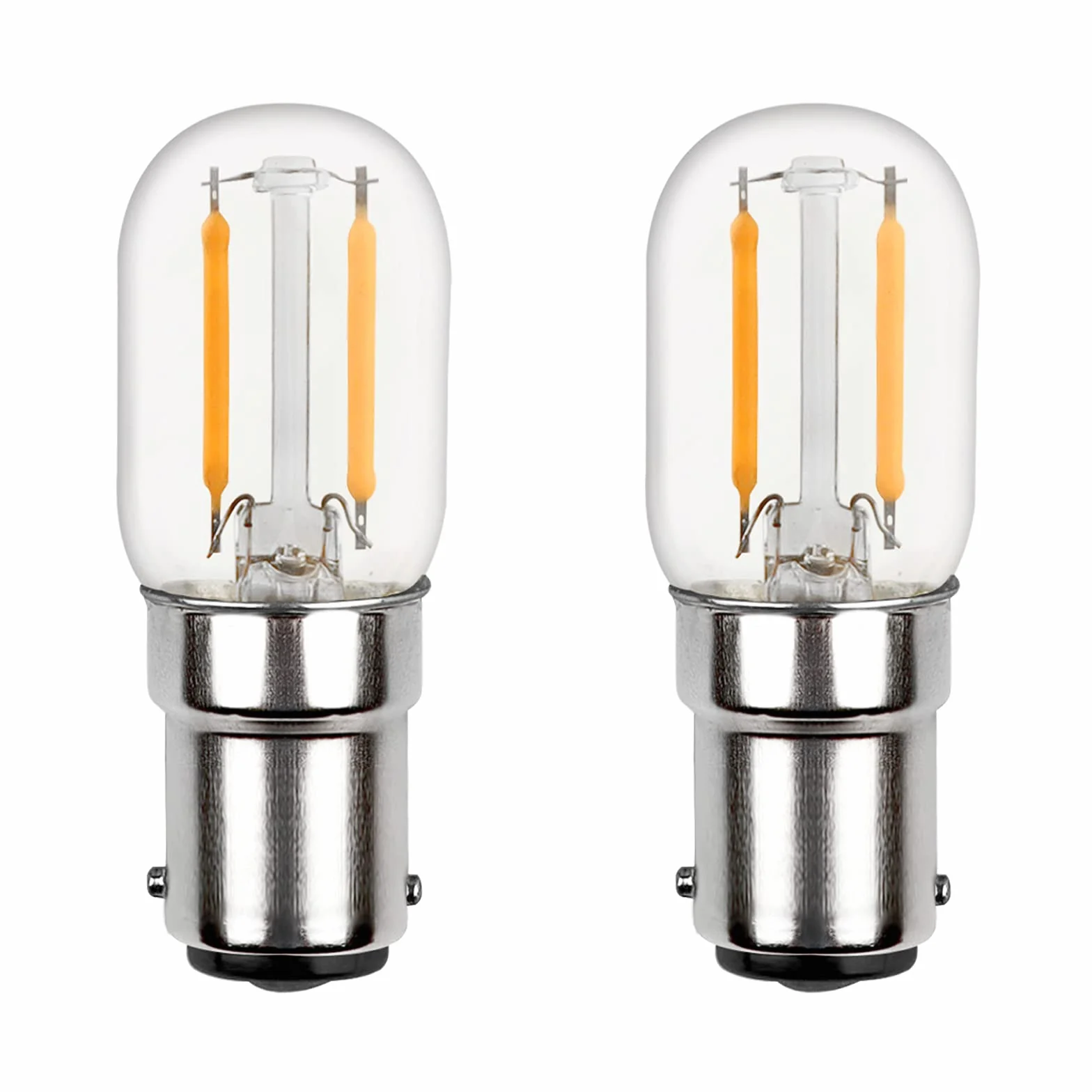 Akynite LED B15D 230V Żarówka Do Maszyny Do Szycia, Podwójny Kontakt, 2W Zastępuje 15W, Zimna Biel 6000K, 150lm, Bez Możliwości Ściemniania, Bagnetowa Mała