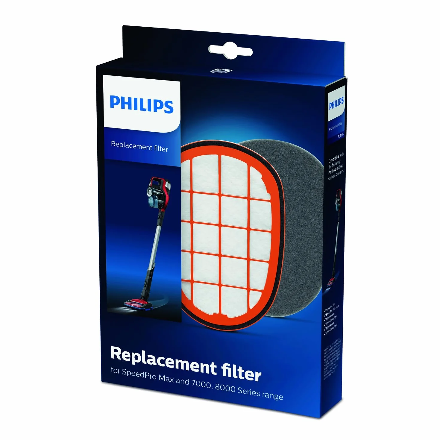 Philips Zestaw Oryginalnych Filtrów Zamiennych do Serii SpeedPro Max 7000 i 8000 z Filtrami z Płótna i Filtrami Silnika z Myjącą Pianką, Kompatybilny z Wybranymi Modelami (FC5005/01)