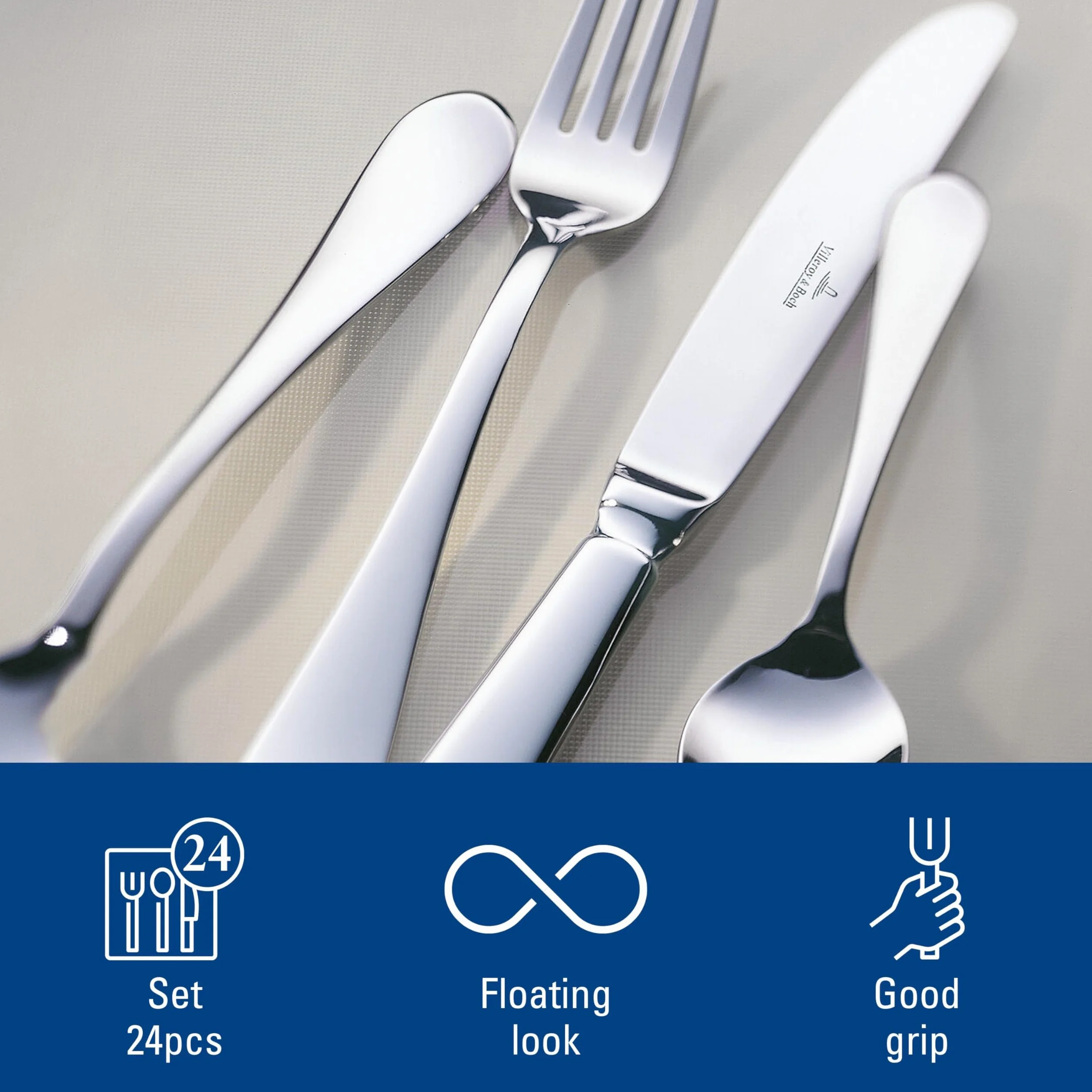 Villeroy & Boch Oscar komplet sztućców 24 elementy stal nierdzewna