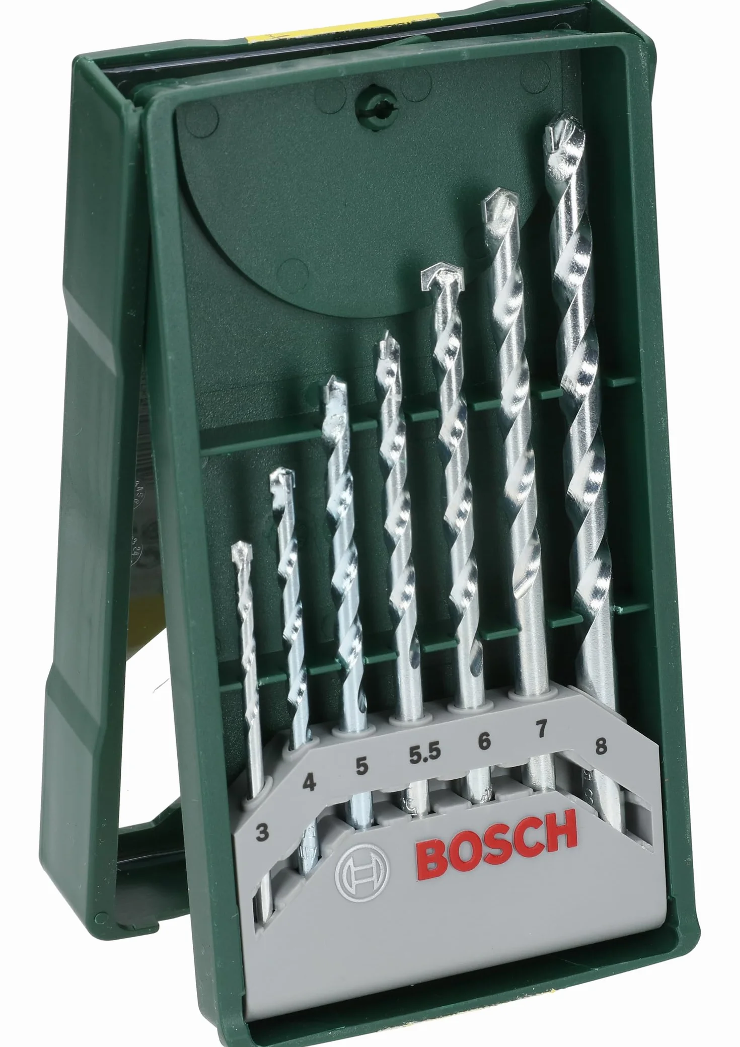 Bosch Mini-X-Line 7-częściowy zestaw wierteł do kamienia (do kamienia, Ø 3-8 mm, osprzęt do wiertarko-wkrętarki)