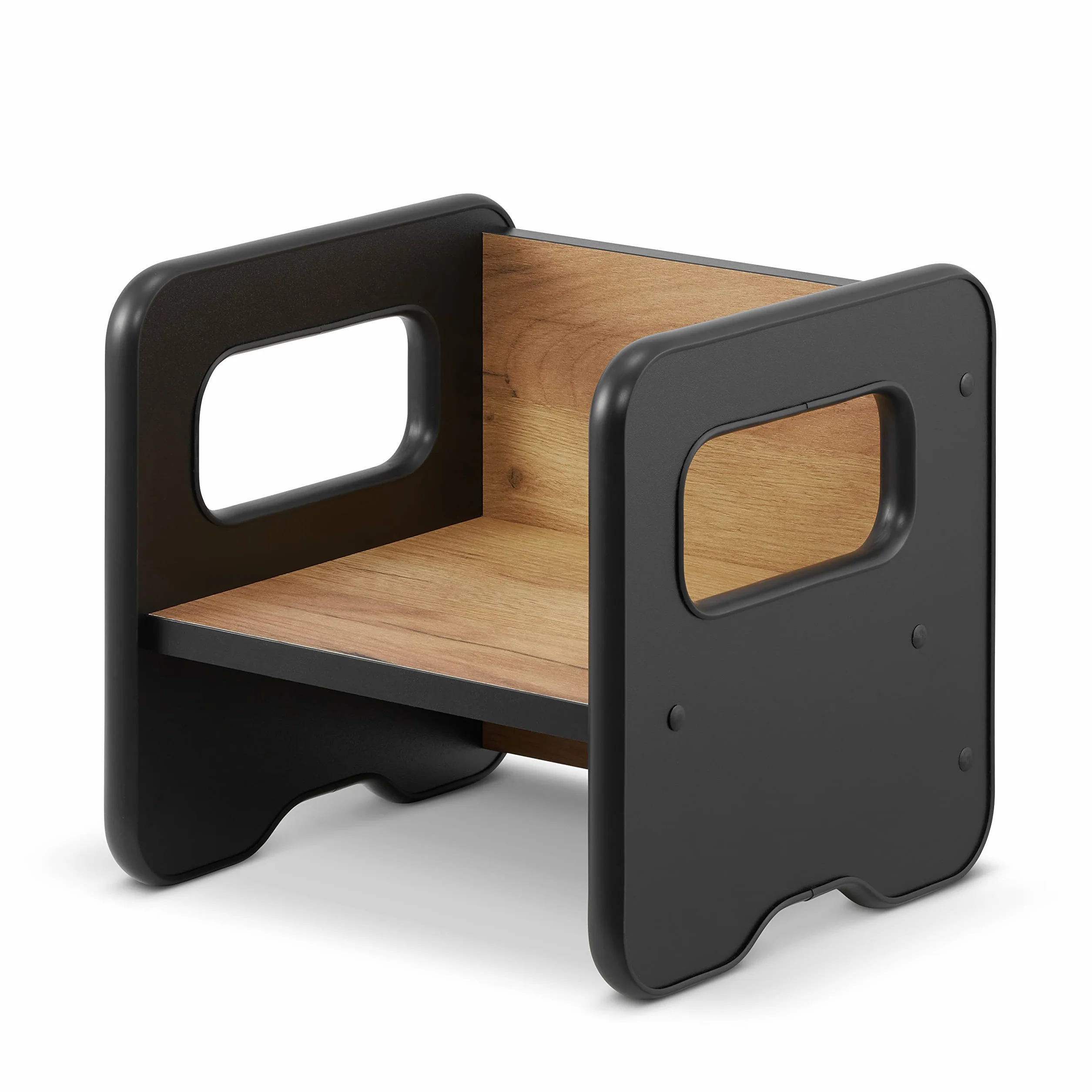 defiPad Taboret do siedzenia dla dzieci | stylowy taboret dwustronny | fotel dziecięcy od 1 roku życia | krzesło dziecięce z drewna | krzesło można przekształcić w stół | pokój dziecięcy Montessori |