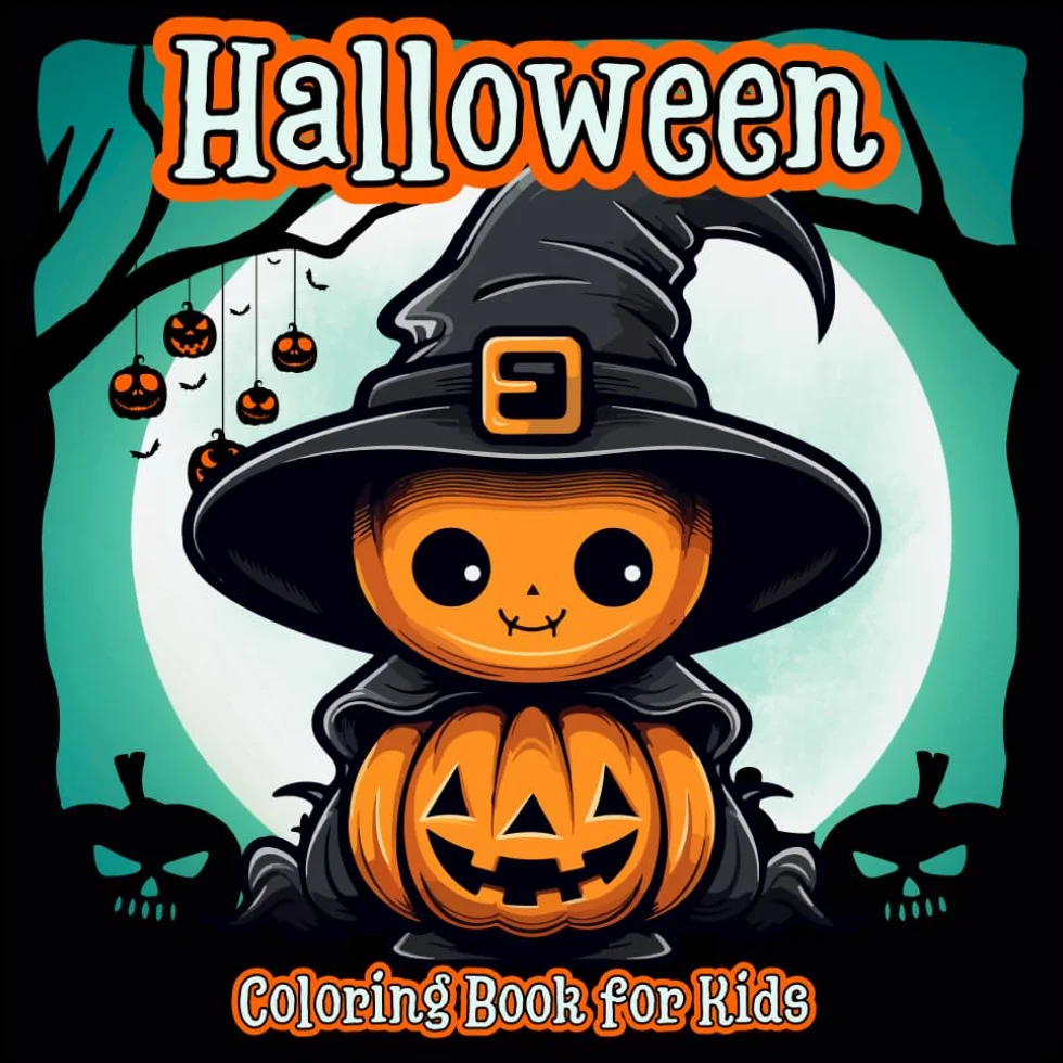Halloween Coloring Book for Kids: 42 Spooky but Not Scary Halloween Pages with Pumpkins, Witches, Ghosts, and More – Fun Coloring for Kids, Teens, and Adults
