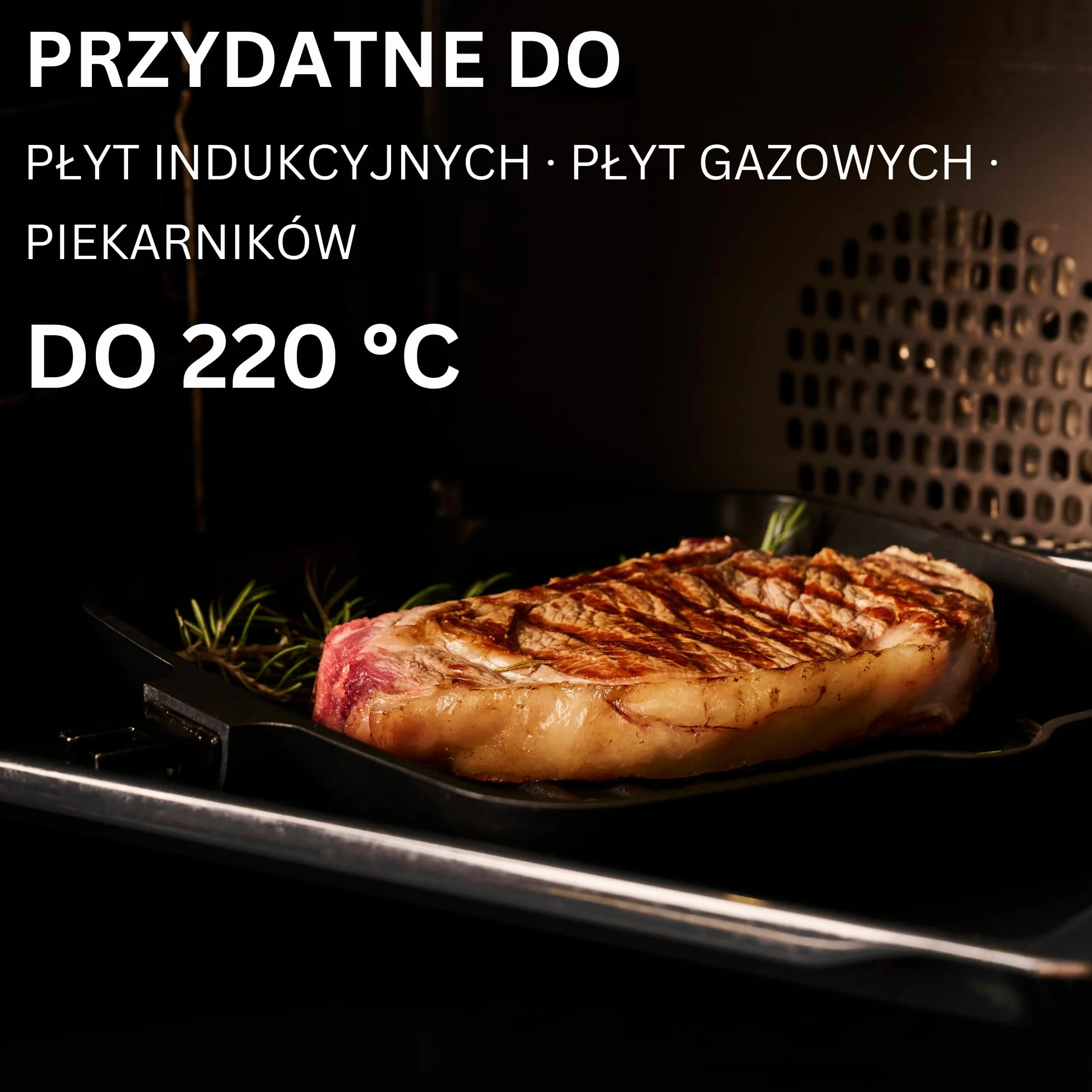Patelnia nieprzywierająca z powłoką kamienną Greblon, odporna na zarysowania, do indukcji