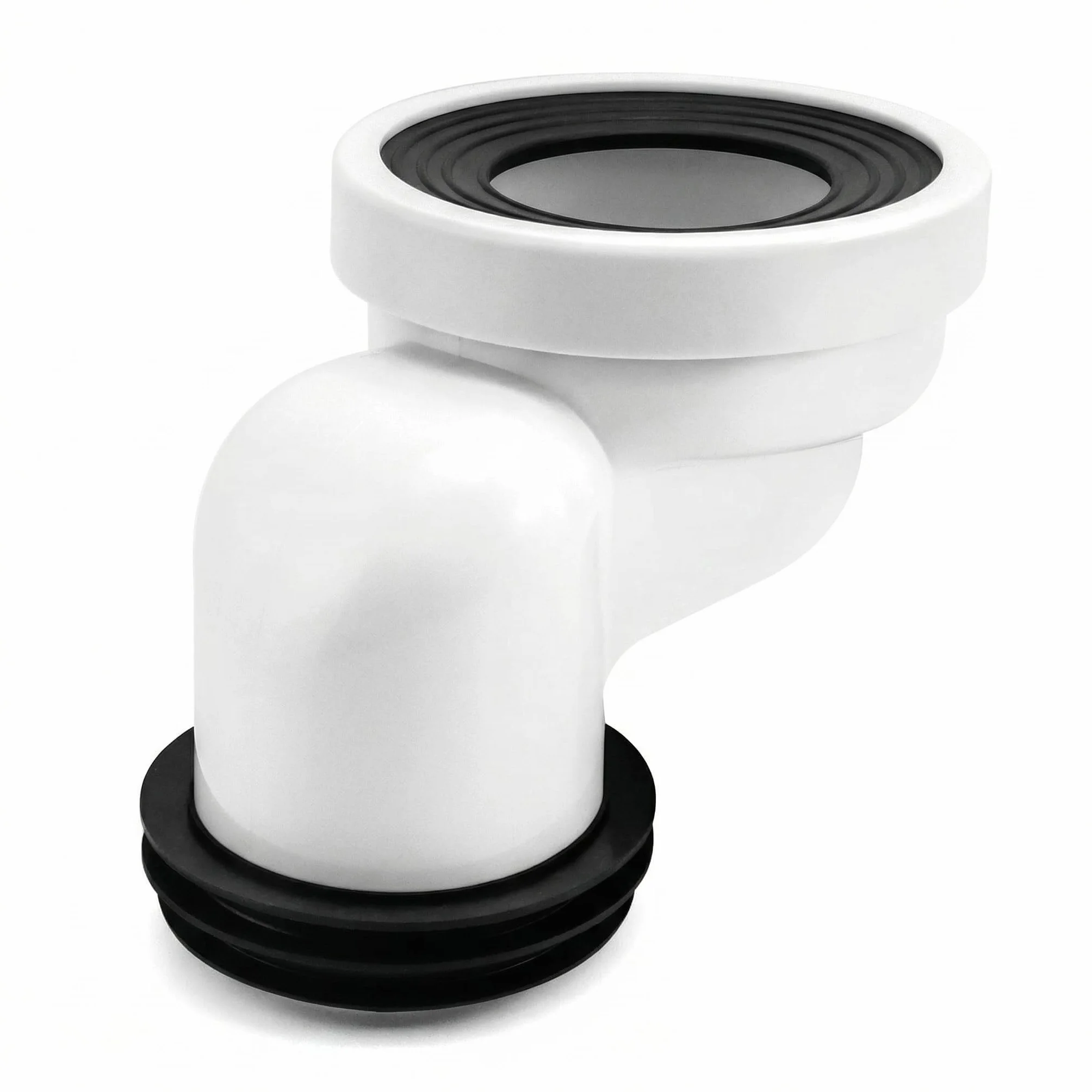 QWORK® 100mm Offset WC Rura łącząca Plastikowa armatura toaletowa Biała