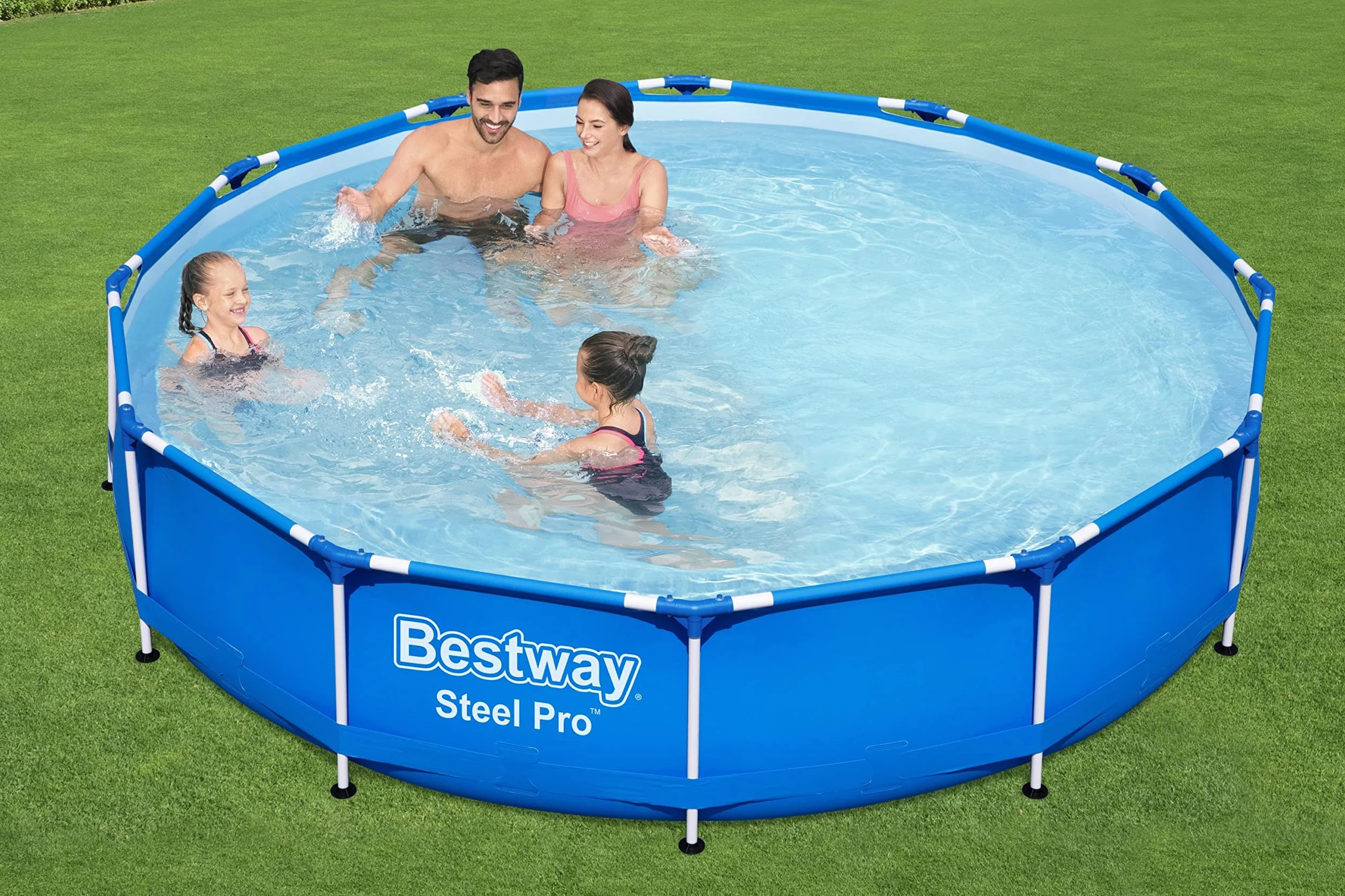 Bestway Steel Pro Frame zestaw basenowy z pompą filtrującą Ø 366 x 76 cm, niebieski, okrągły