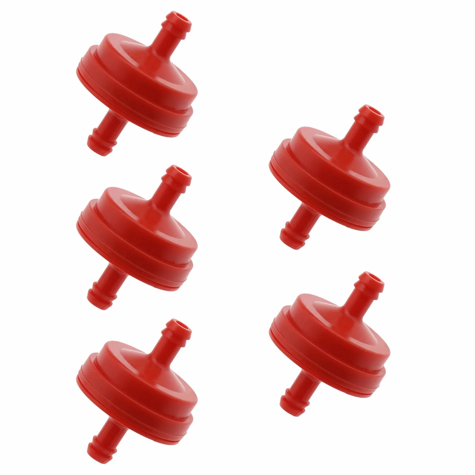 ECSiNG 5 szt. Filtr paliwa Inline Zamiennik filtra paliwa gazowego kompatybilny z Briggs & Stratton 298090 394358 1/4" przewód paliwowy 150 mikronów części do kosiarki AM107314 5018