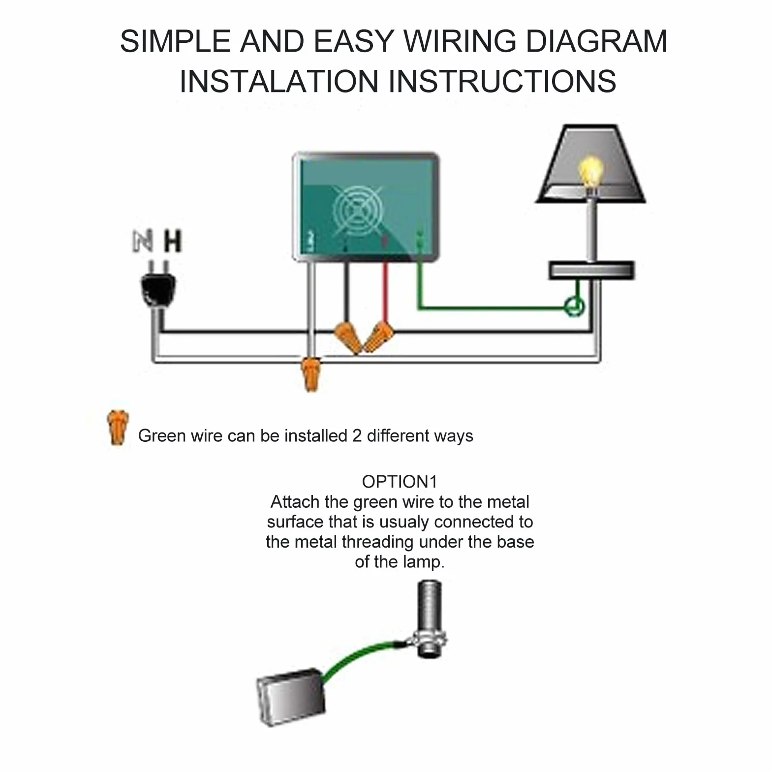 3-kierunkowy ściemniacz z Czujnikiem Dotykowym, Dotykowy Włącznik Lampy z Zapasowym Czujnikiem, do żarówek LED 15W-80W 110-230V