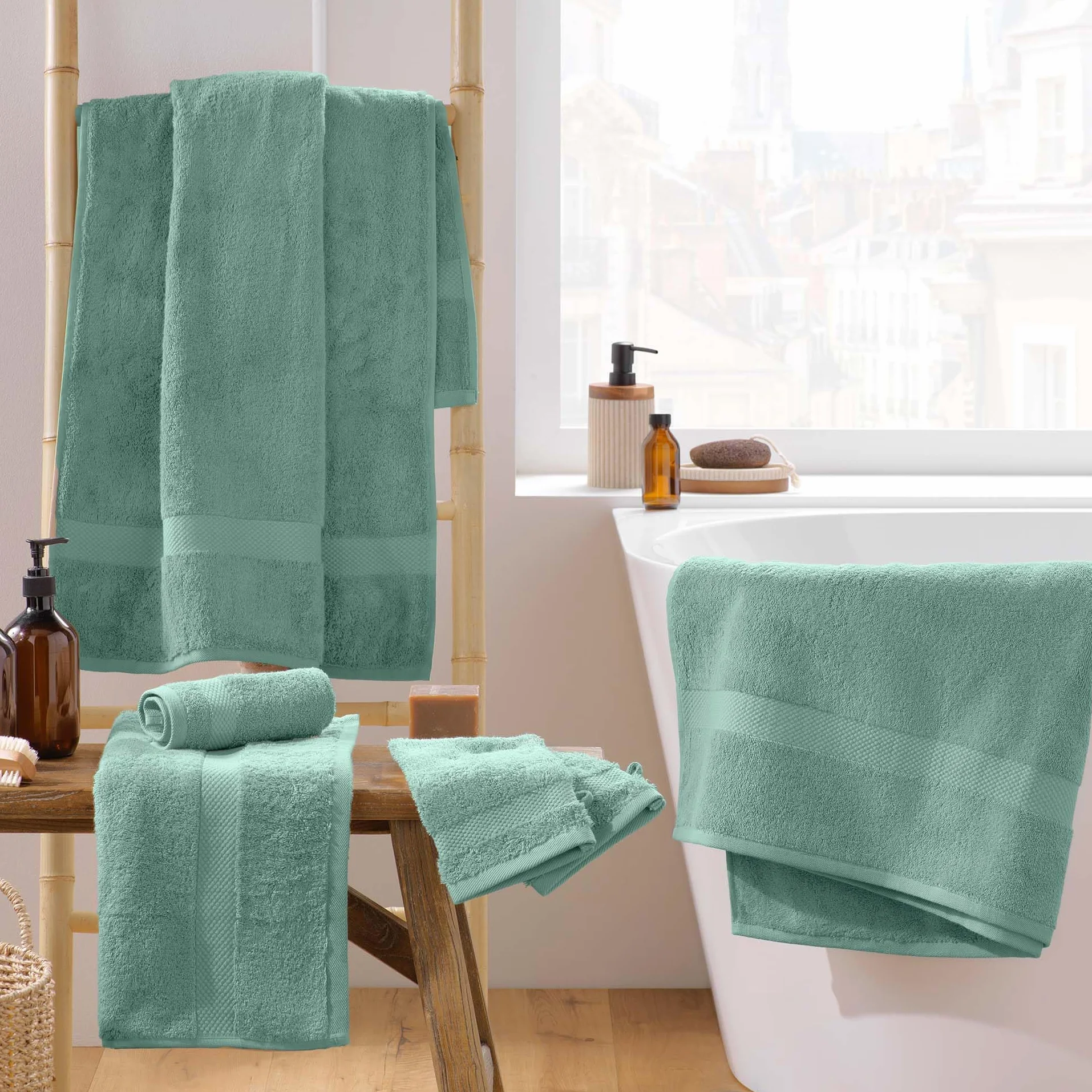 Ręcznik dla gości 100% bawełna gładka 30 x 50 cm Elegance Celadon