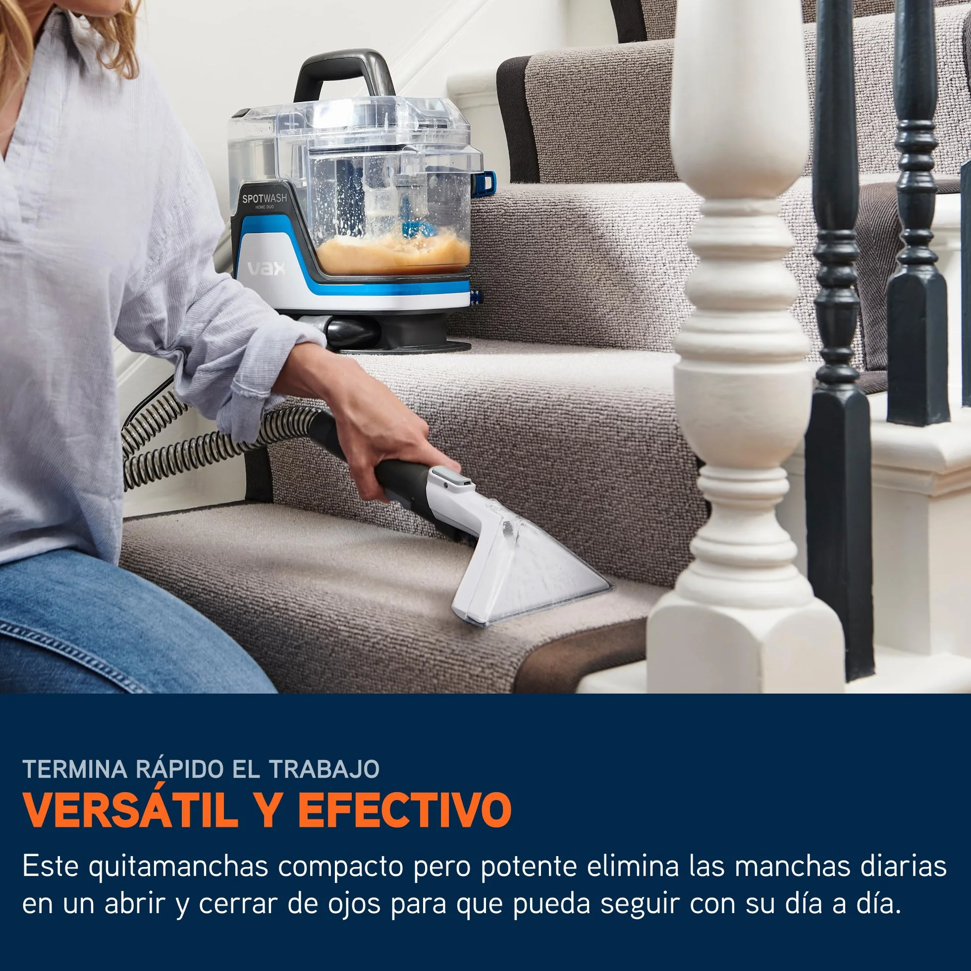 Vax SpotWash Home Duo Pet-Design Spot Cleaner, środek do czyszczenia dywanów i tapicerki z technologią SpinScrub, czyszczenie dla zwierząt domowych, szybkie suche i średnie zbiorniki