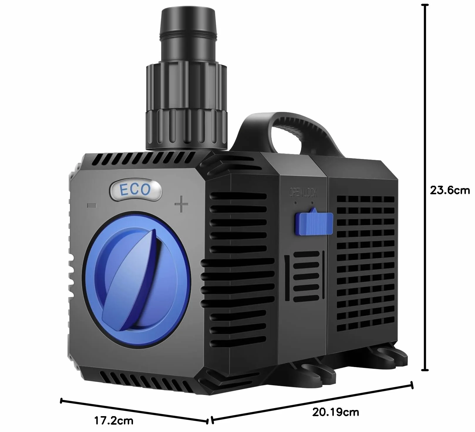 Super Eco Pompa do oczka wodnego, strumieniowa pompa wodna, 40 W, wysokość podnoszenia słupa wody 4,8 m, 5200 l/h
