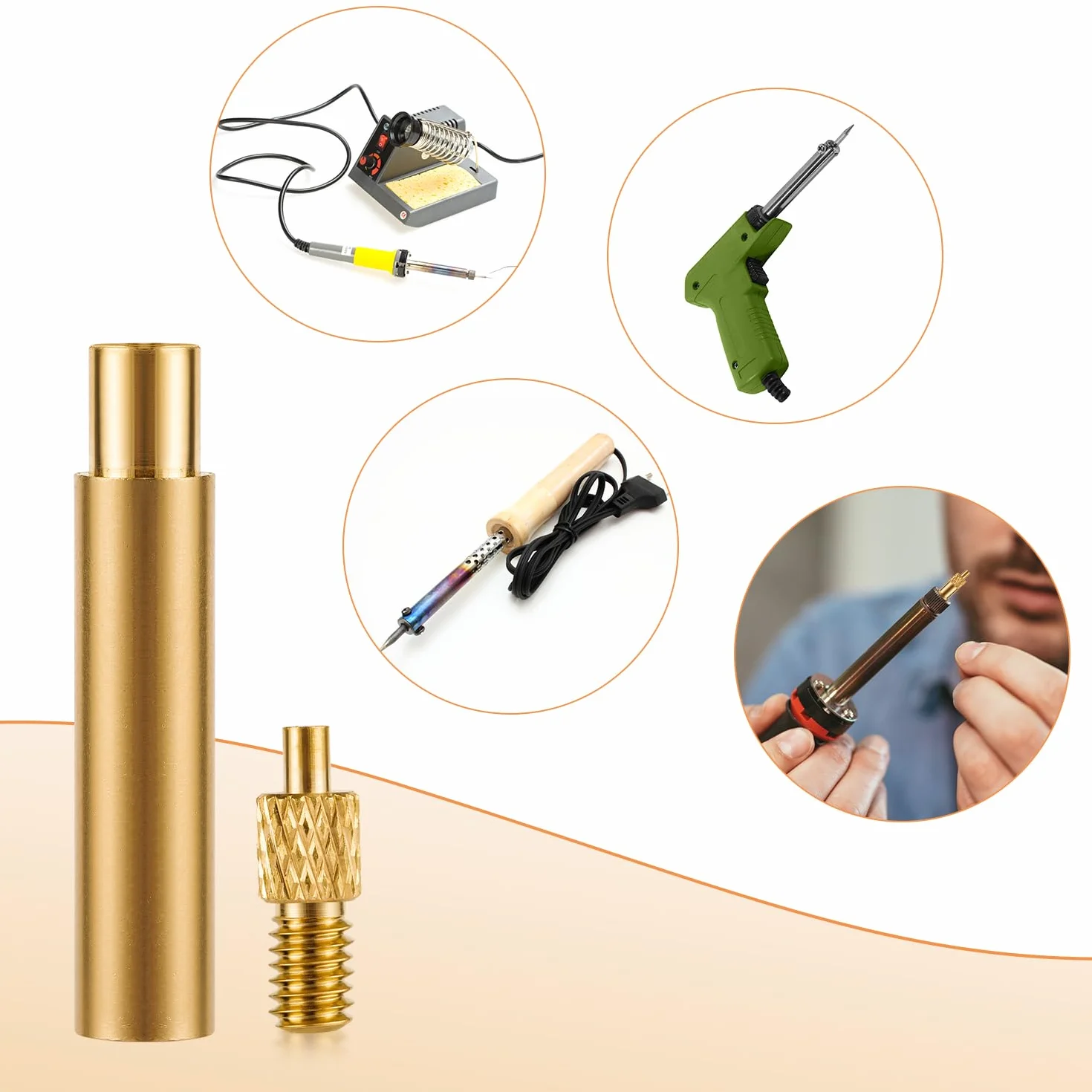 120 Sztuk Nakretki Mosiezne do Druku 3D, M3x4x5mm Wkladki Gwintowane Koncówka Wkladki Zestawu Grzewczego do M3 i 1 Adapter Spawalniczy Ciepla Kompatybilne z Zelazkami Weller SP40NUS i T18