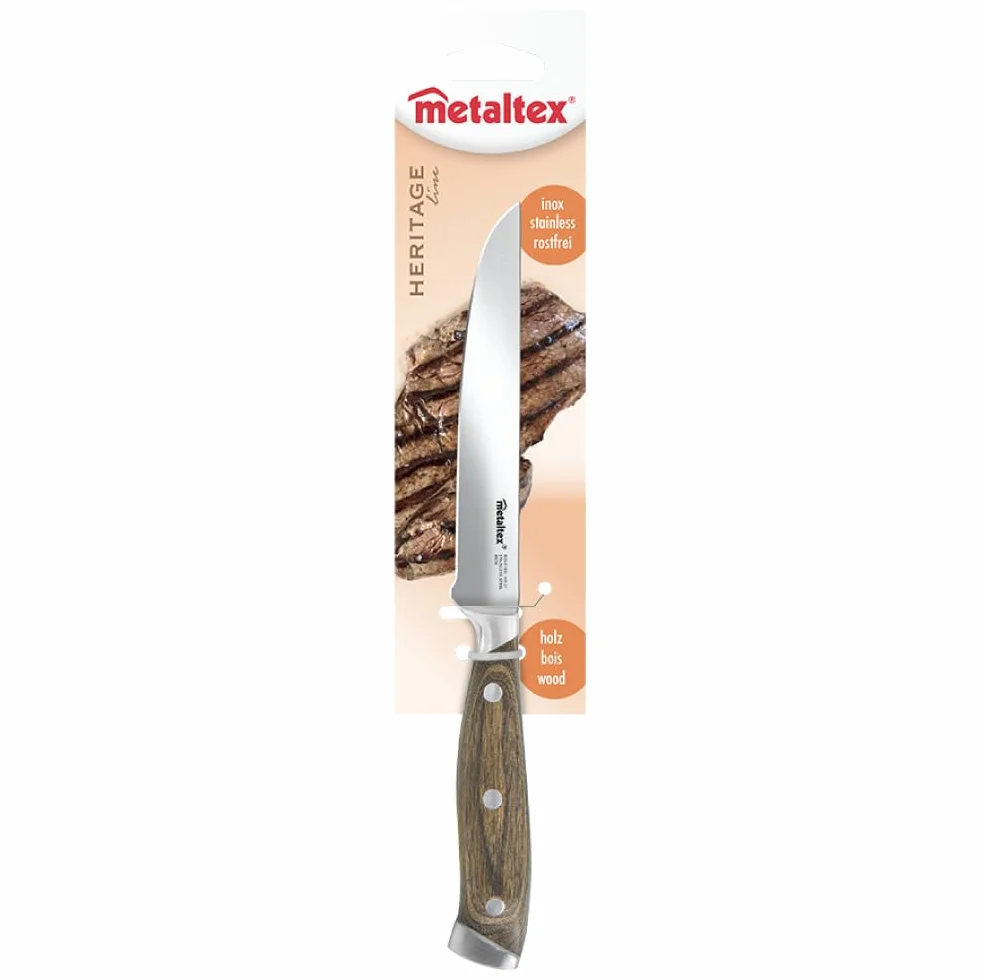 Metaltex Heritage nóż stołowy z drewnianym uchwytem 12,5 cm