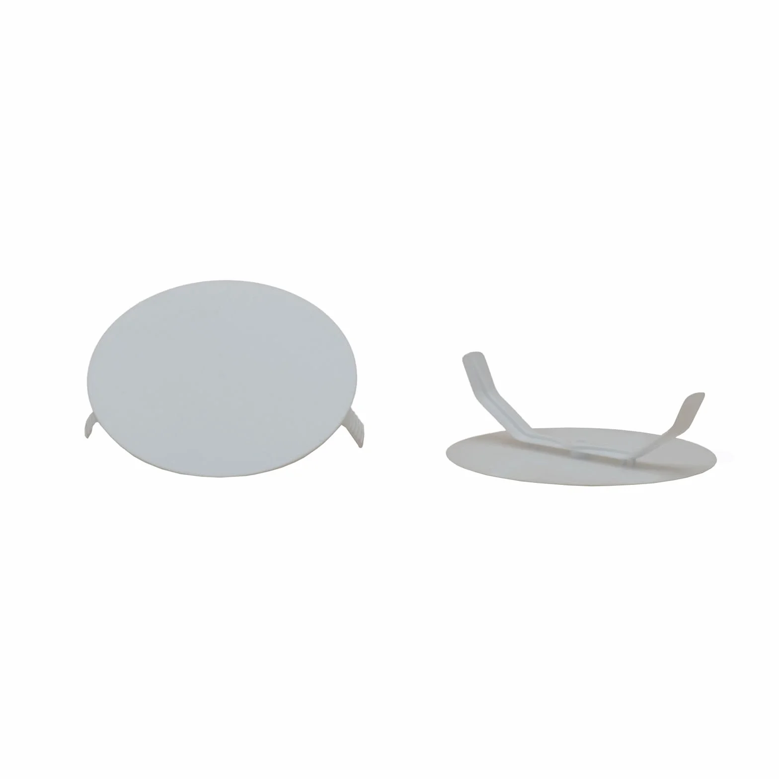 Odbojnik sprężynowy, biały, okrągły, Ø 72 mm, dla puszek Ø 60 mm, 5 sztuk