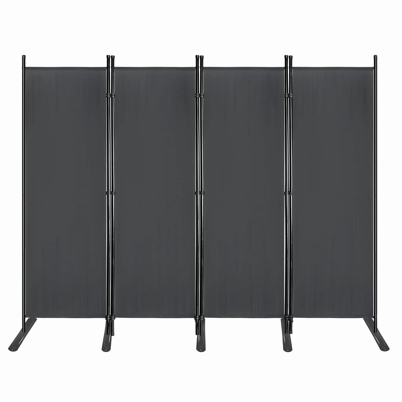 UISEBRT Paravent Paravent 225 x 180 cm Parawan z nóżkami, ochrona przed spojrzeniami, do biura, na balkon, do ogrodu, antracytowy