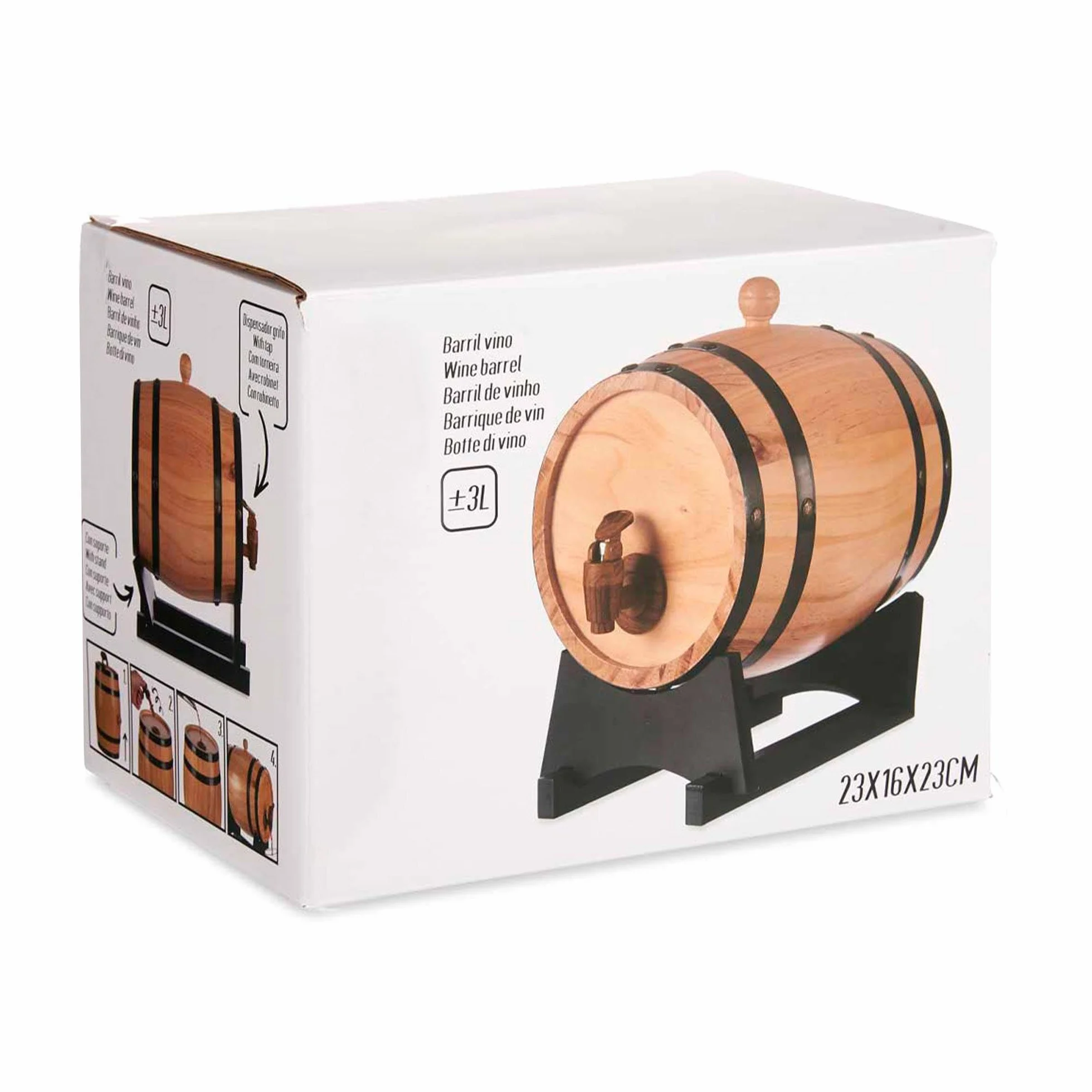 Beczka na wino 3 ltr KINVARA