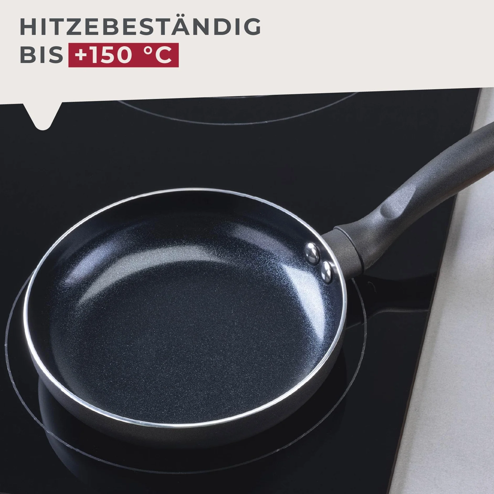 FACKELMANN Mini patelnia Essential Highrise średnica 14 cm – optymalna do małych potraw, odporna na piekarnik, z ceramiczną powłoką zapobiegającą przywieraniu