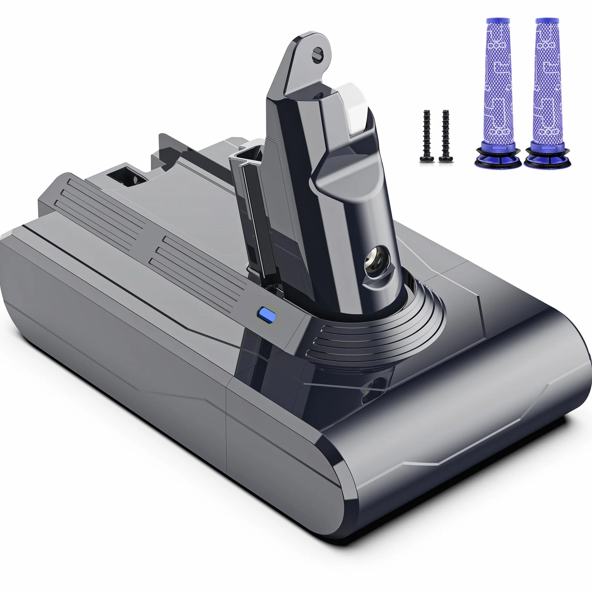 Morpilot Bateria 4600 mAh do Dyson V6 DC62 SV03 DC58 DC59 DC61 DC72 DC74 SV06 SV09 z 2 filtrami zmywalnymi, 21,6V