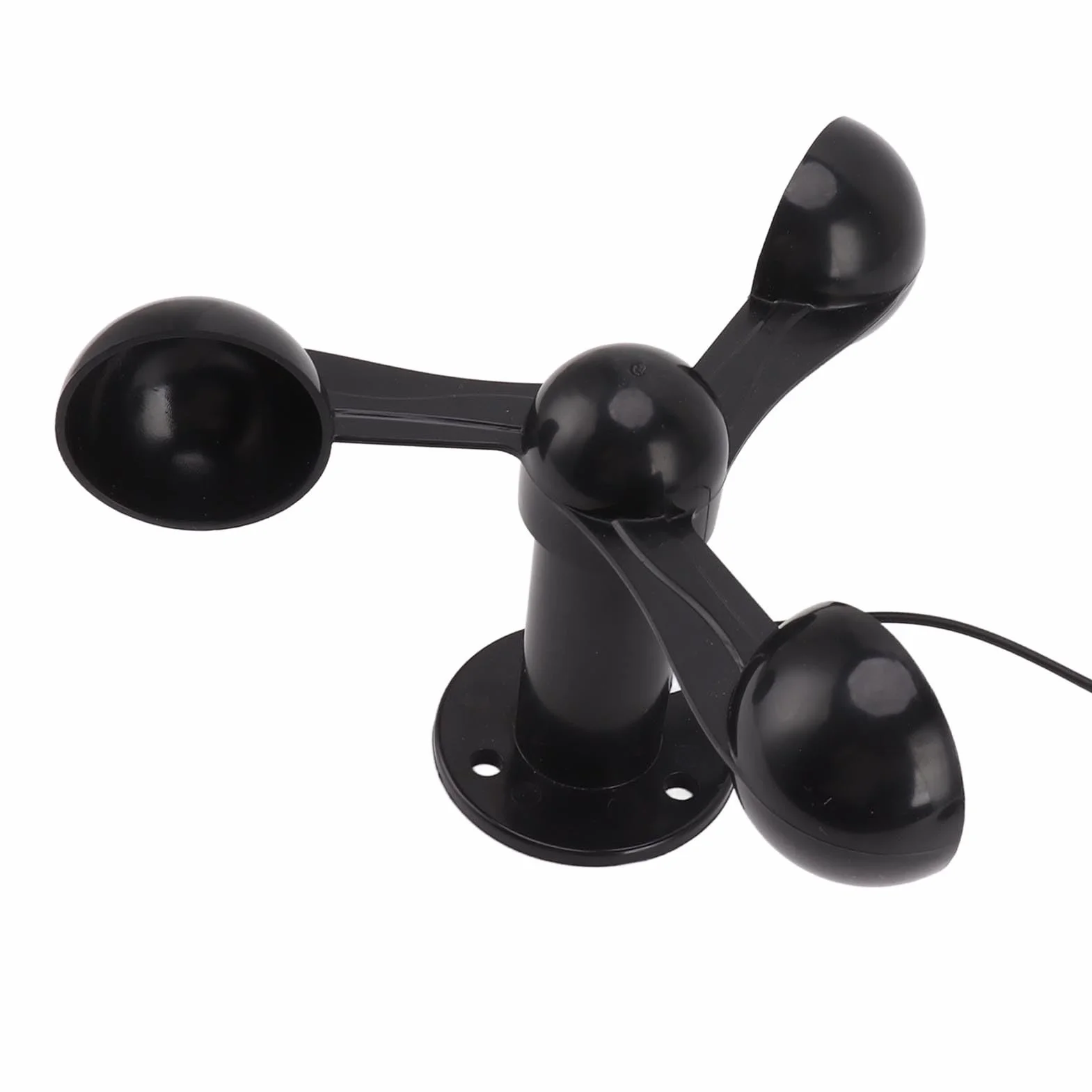 Czujnik Anemometru, Mierzy prędkość Wiatru, Zawiera Wodoodporny Kabel o Długości 8 M, Posiada Otwór Montażowy o średnicy 4 Cm, Konstrukcja Przeciwzakłóceniowa, Czujnik Prędkości