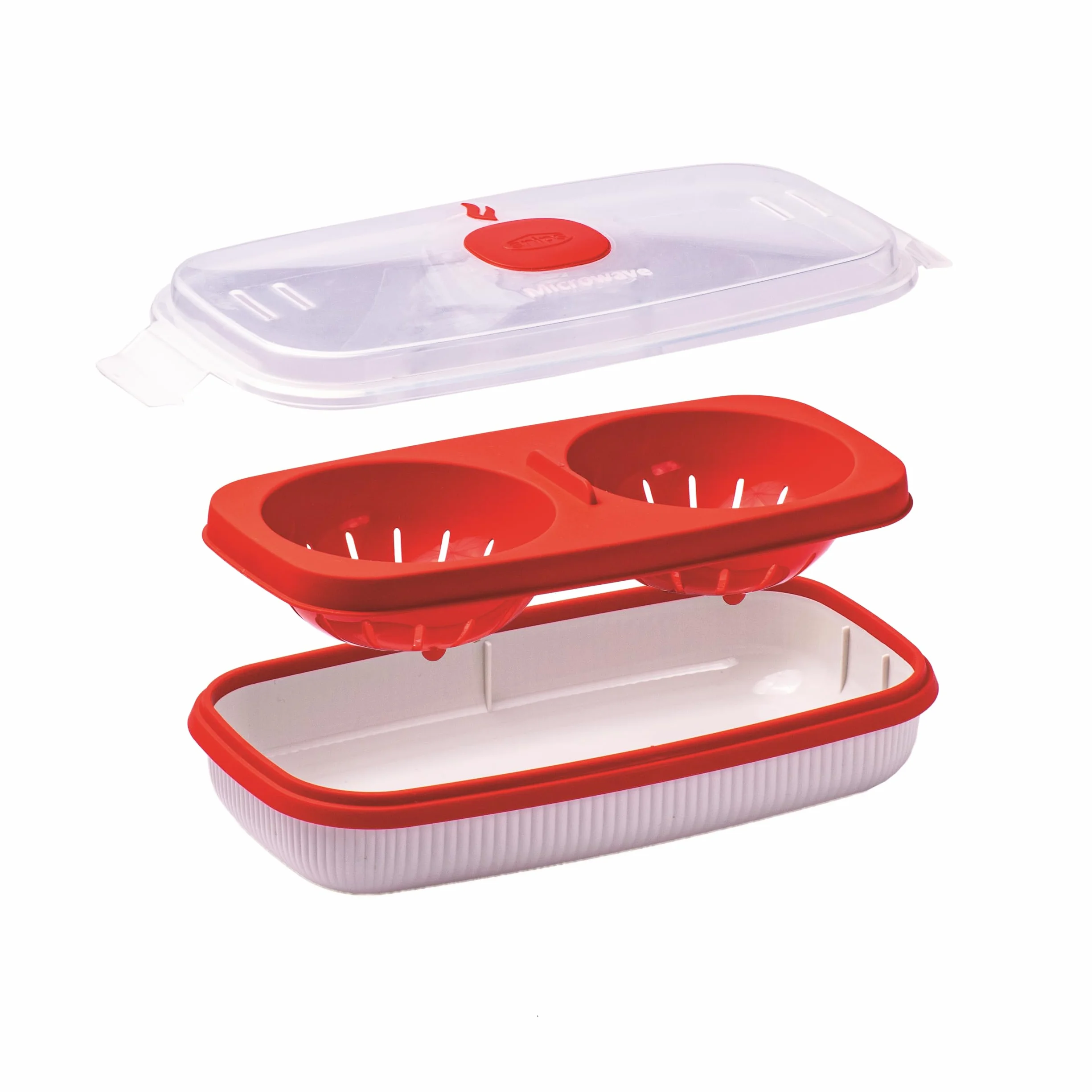 Snips | Jajka, omlet i omlet do kuchenki mikrofalowej | 0,75 l | kolor biały | Linia Tempozero | 24 x 12,5 x 6 cm | BPA Free | Made in Italy