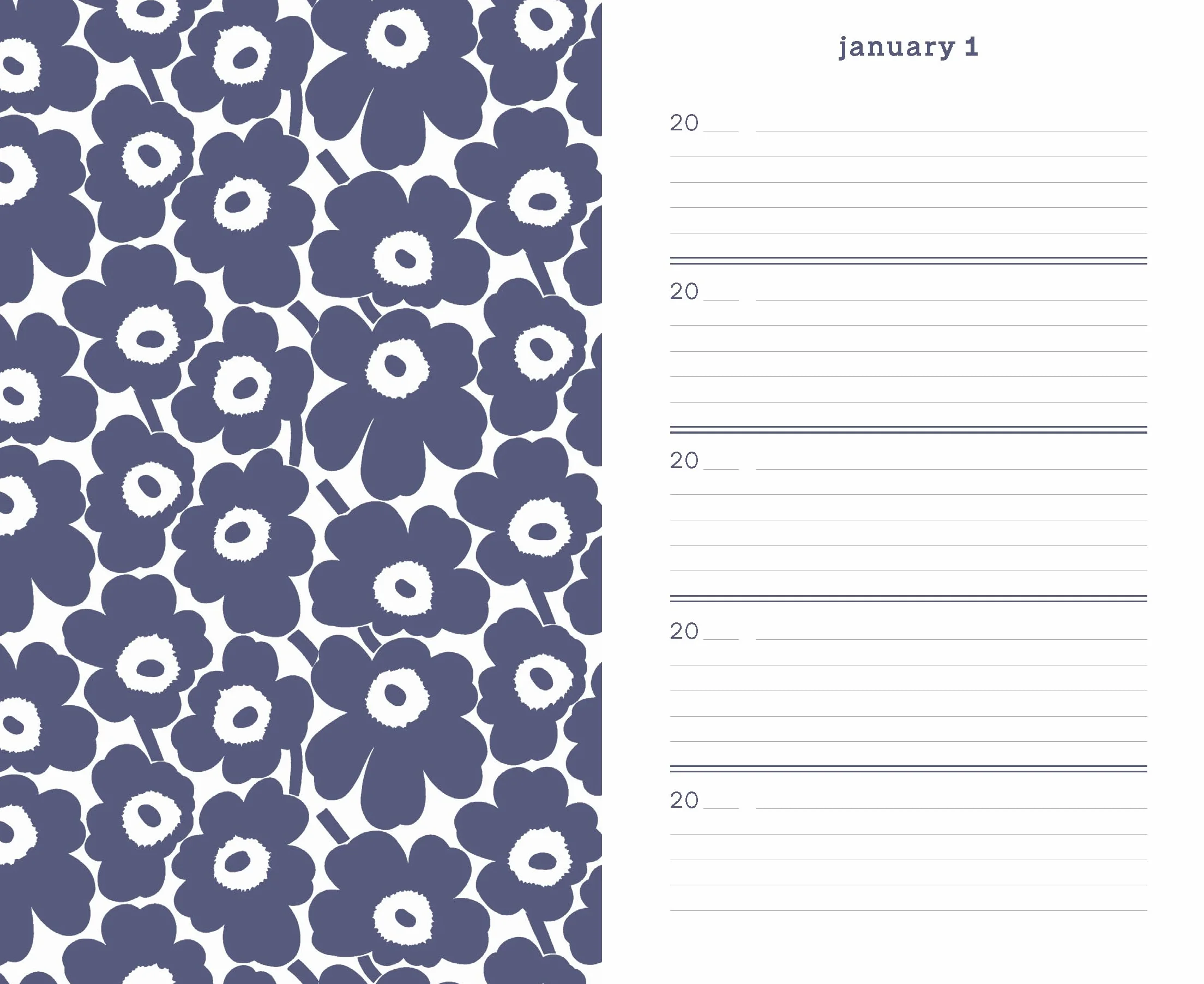 Marimekko One Line a Day (Red Unikko): A Five-Year Memory Book