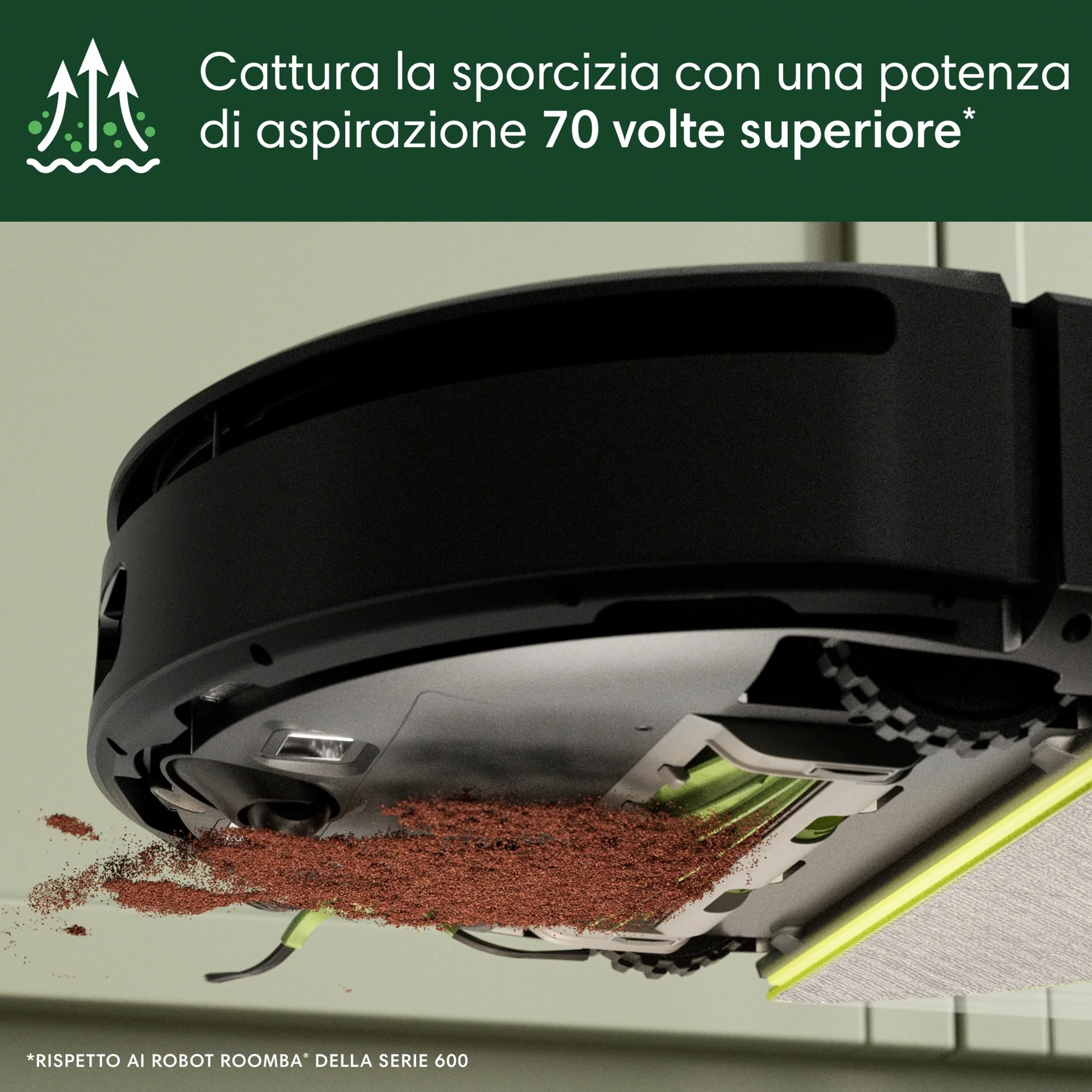 iRobot Roomba 205 DustCompactor Combo Robot - Automatycznie zagęszcza zanieczyszczenia wewnątrz robota do 60 dni - Clearview LiDAR - 7KPa - Ładuje i wznawia pracę - SmartScrub - Czarny
