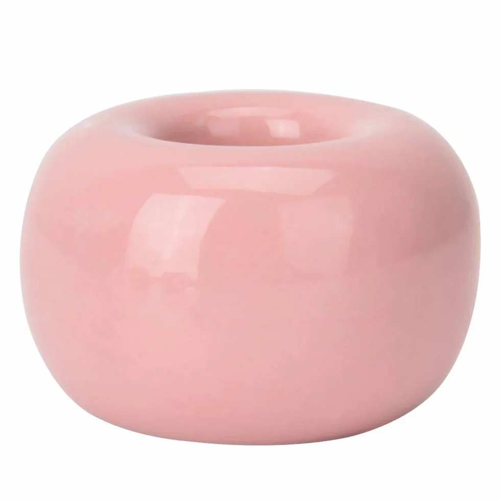 Ceramiczny Uchwyt na Szczoteczki do Zębów w Kształcie Pączka i Cukierka, Różowy, Mini Stojak Łazienkowy