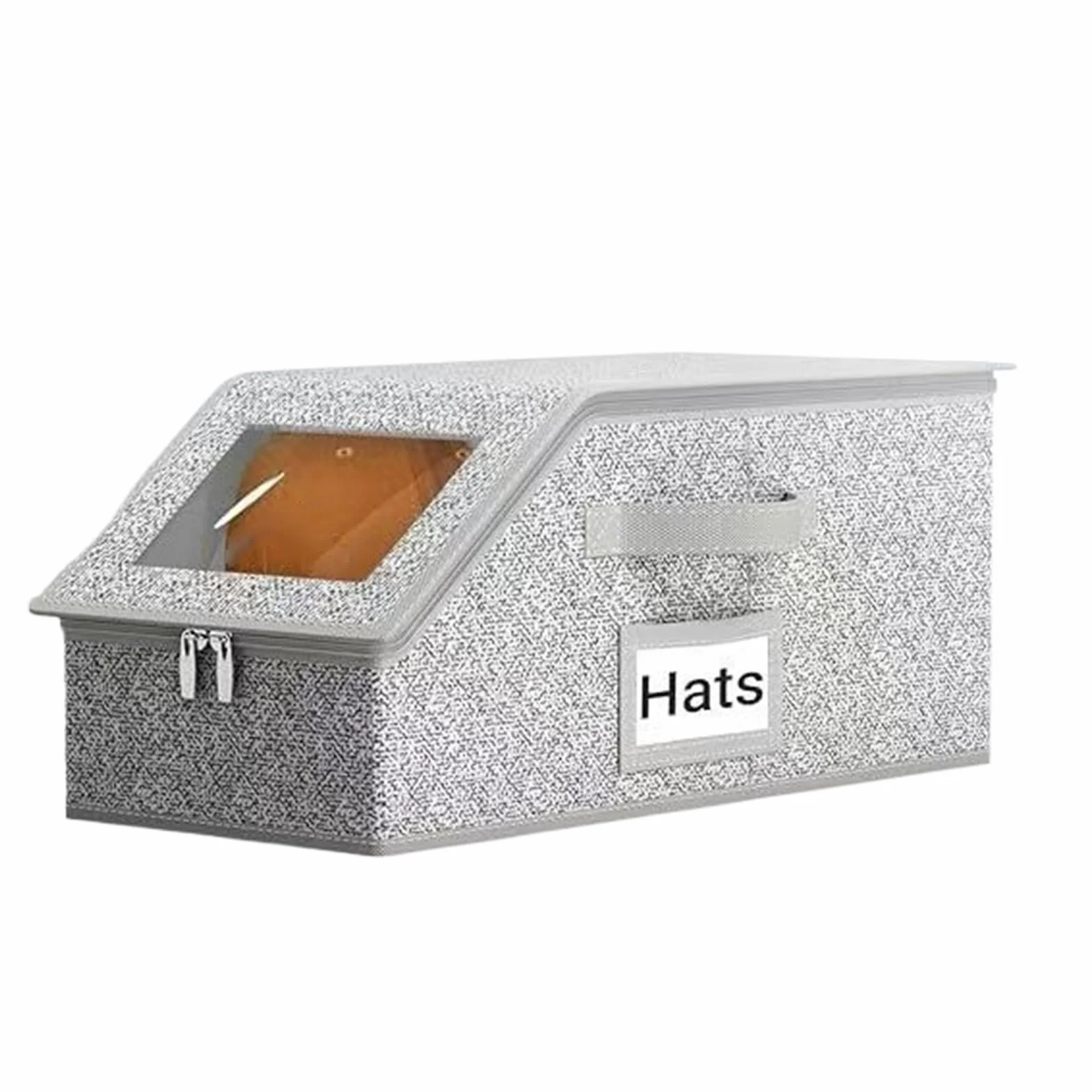 Baseball Hat Storage Organizer, Clear Display Case, Holds 24 Hats, Large Capacity Transparent Lid Containers, 43×22×17cm, Ideal for Closet Organization, Home Storage Solution