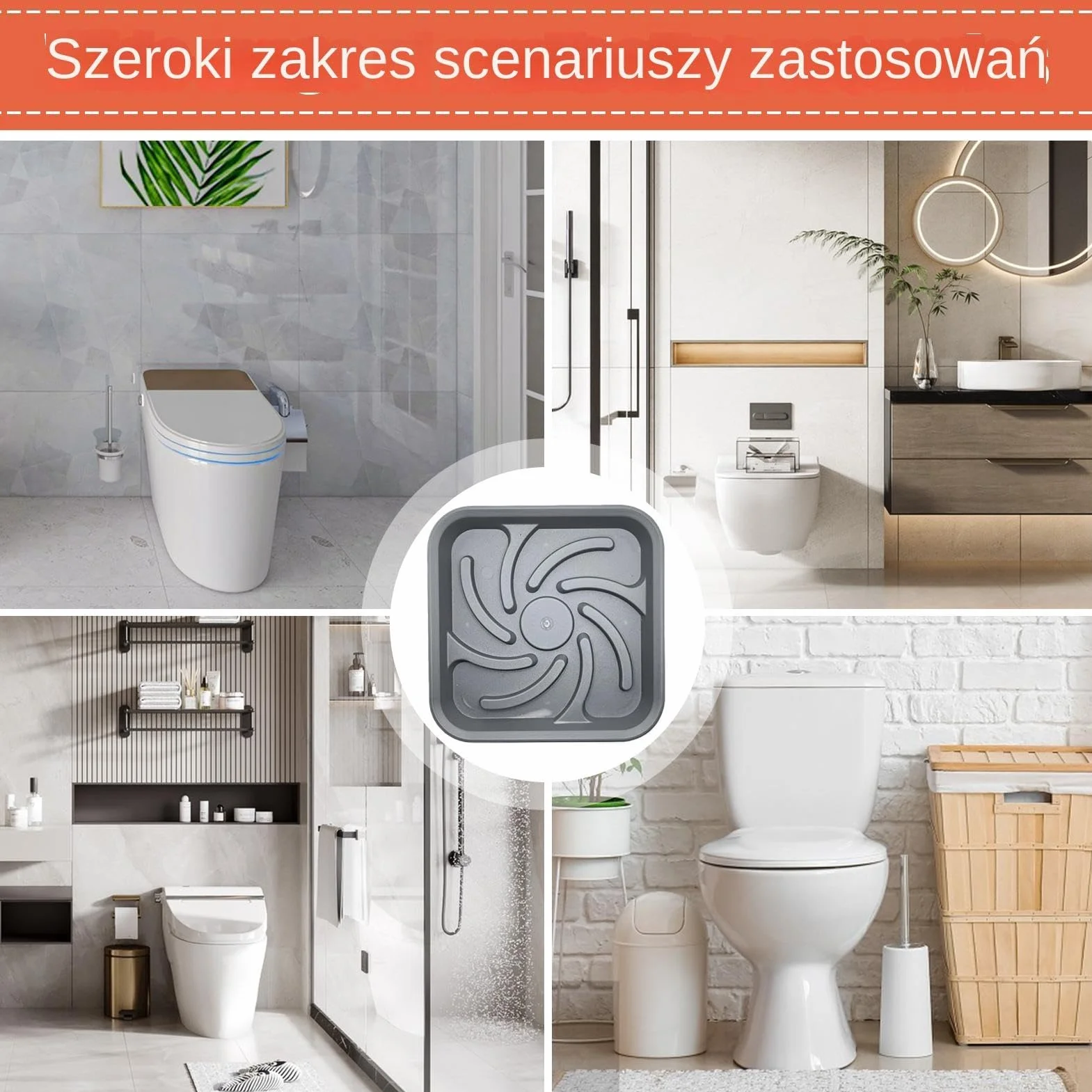 Plunger Holder, Air Drying Tray, Bathroom Supplies, Toilet Sink Accessory with Hygienic and Quick Drying Design for Home or Offices Bathrooms, 7.87x7.87x0.87 Inches