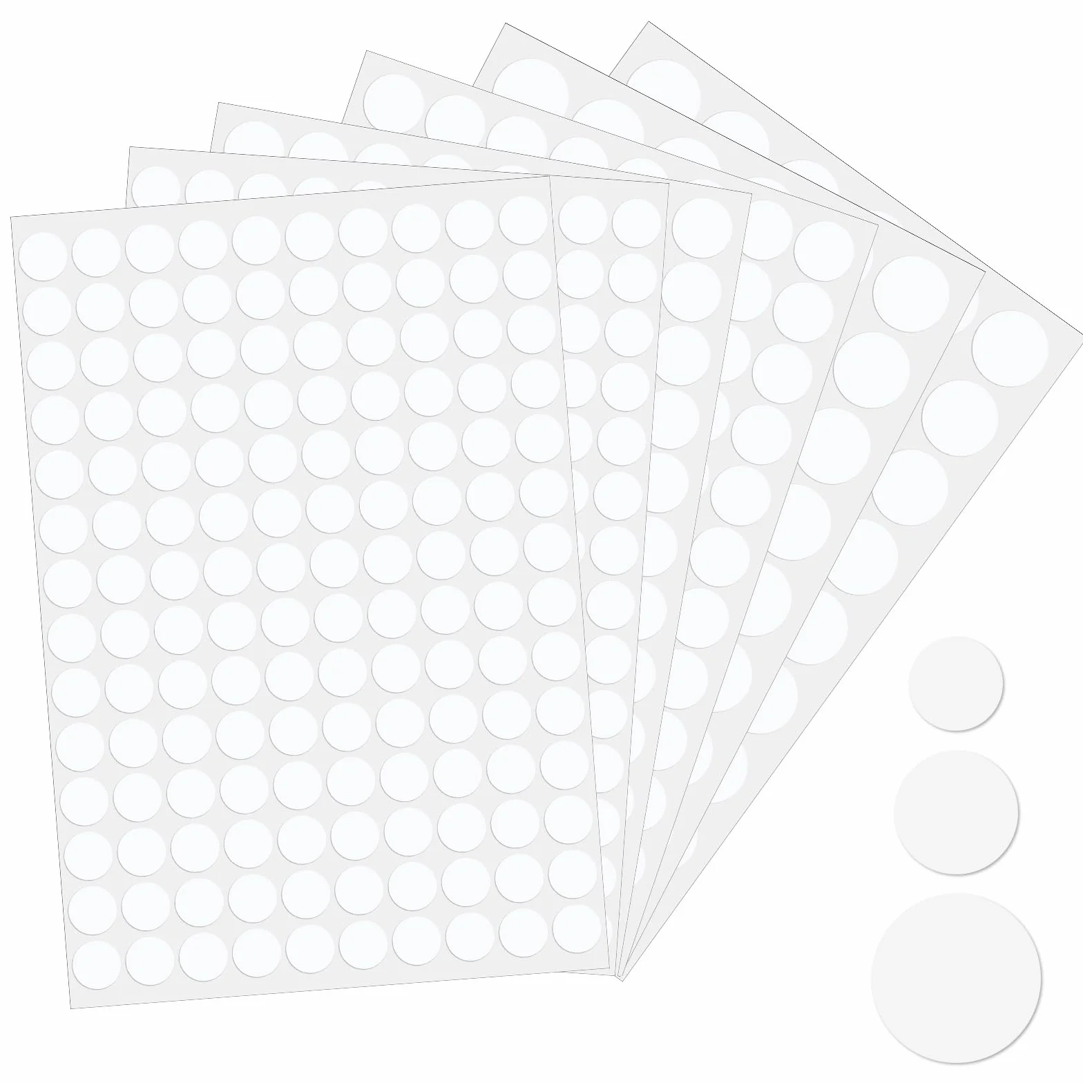 Gjinxi Samoprzylepne naklejki na śruby, z PCW, z otworami na śruby 12 mm/15 mm/21 mm, pyłoszczelne, samoprzylepne naklejki na meble, szafki, szuflady, biurka (6 arkuszy)