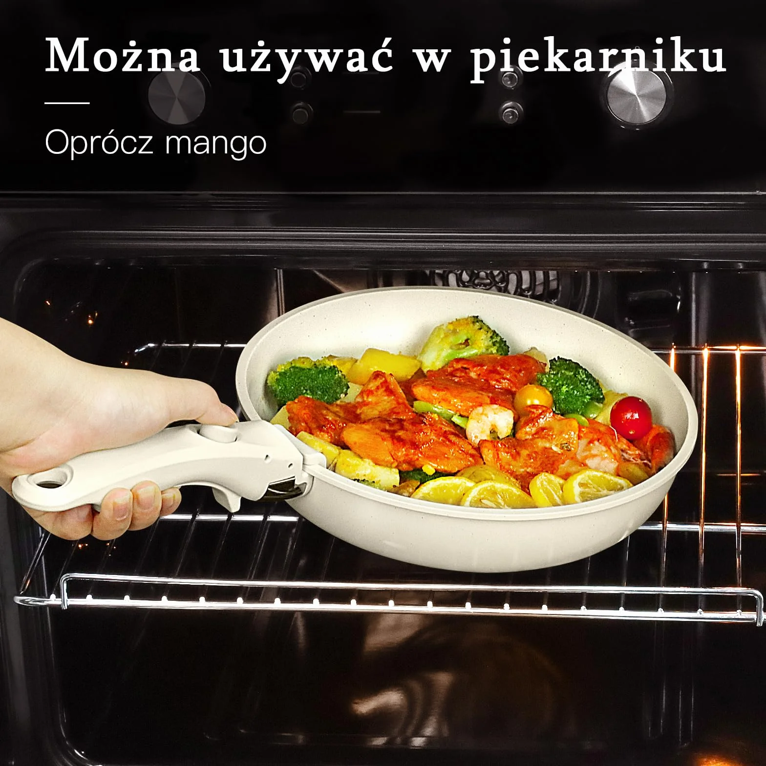 GiPP Granit zestaw garnków 21-częściowy z powłoką nieprzywierającą do gotowania