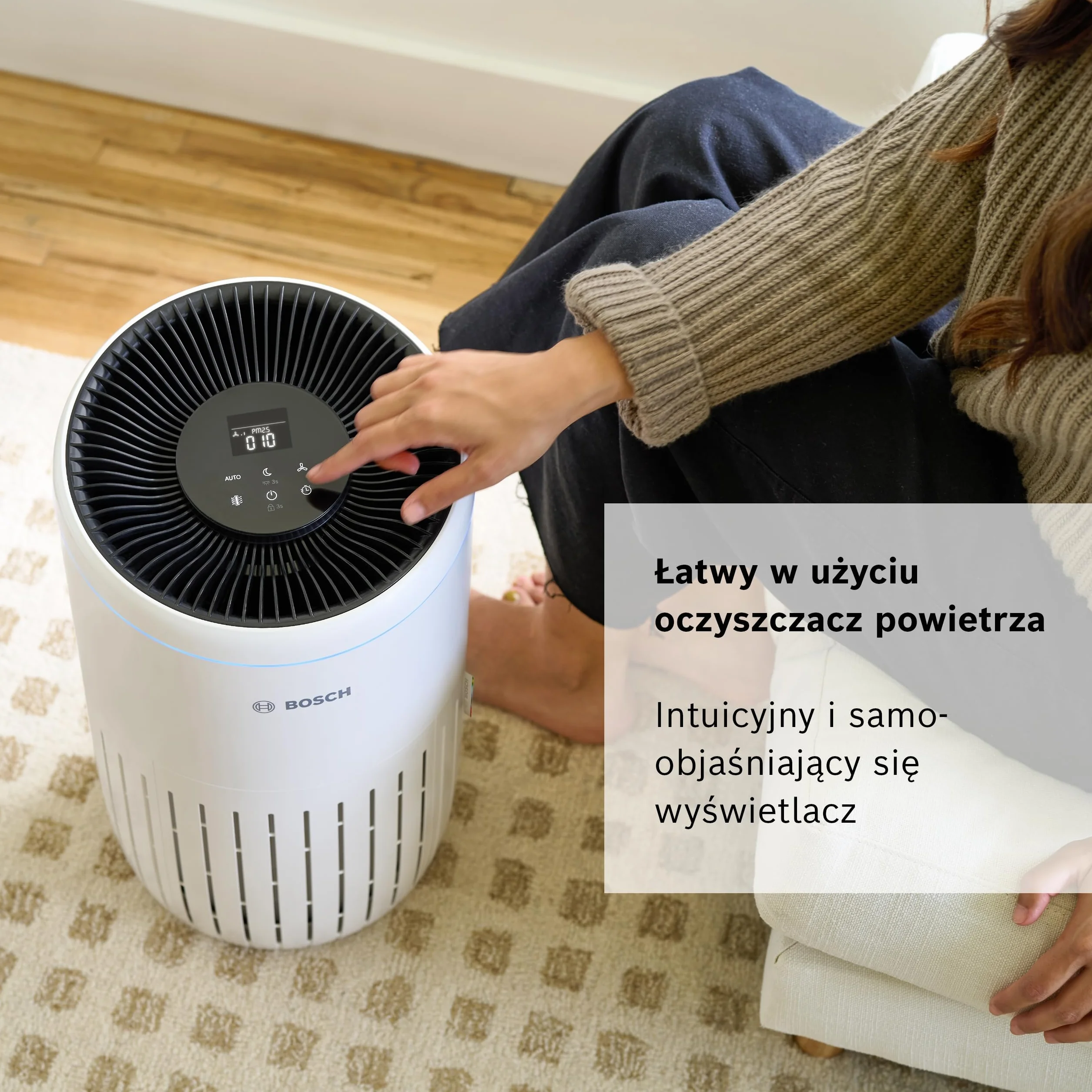 Bosch Air 4000 Oczyszczacz Powietrza, 62,5 m², 300 m³/h, < 25 dB(A), filtr, tryb automatyczny
