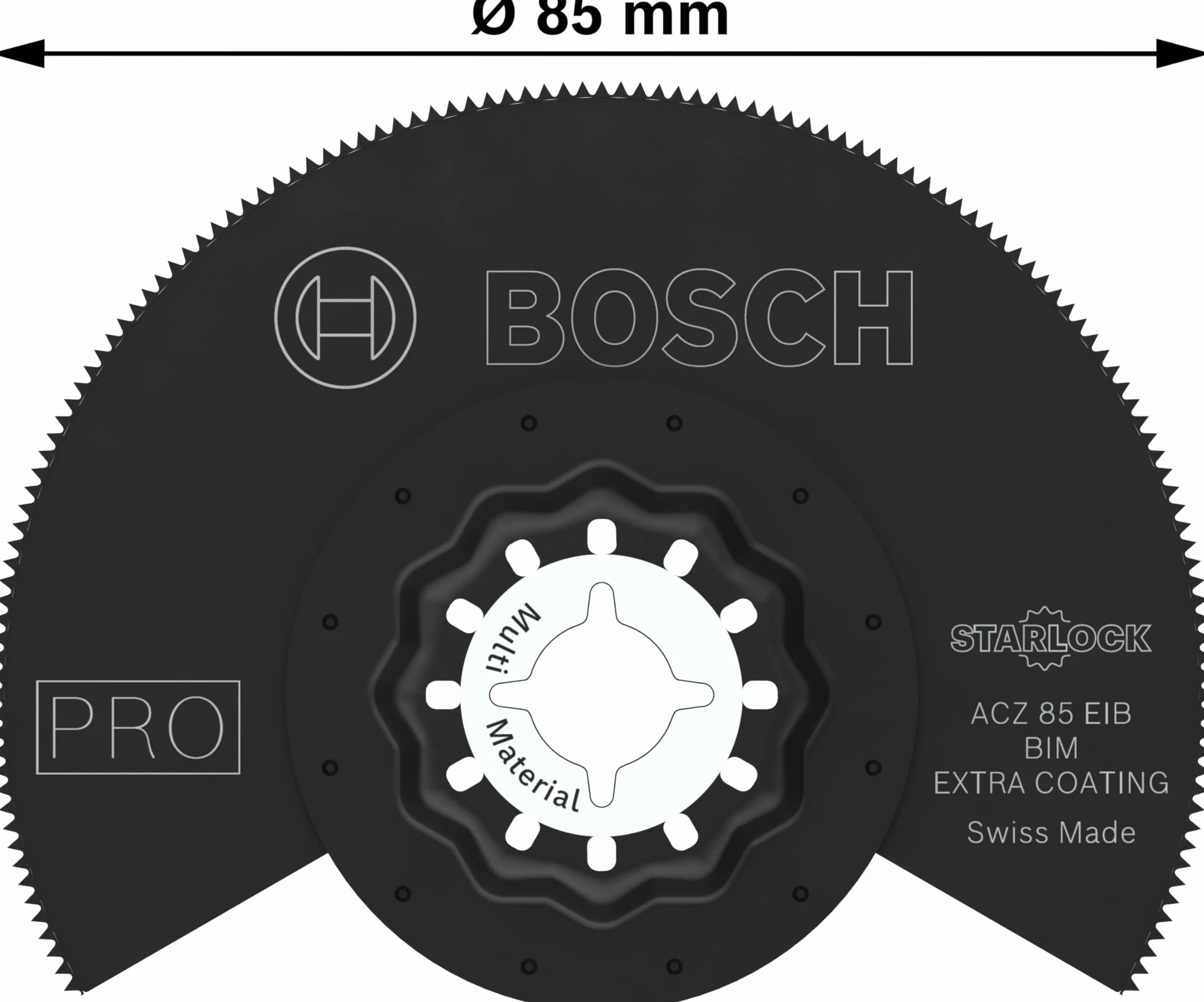 Bosch 1x Brzeszczot PRO Multi Material ACZ 85 EIB do narzędzia wielofunkcyjnego (do Metale nieżelazne, Solidny laminat winylowy, PCW, Ø 85 mm, Professional Akcesoria Narzędzie wielofunkcyjne)