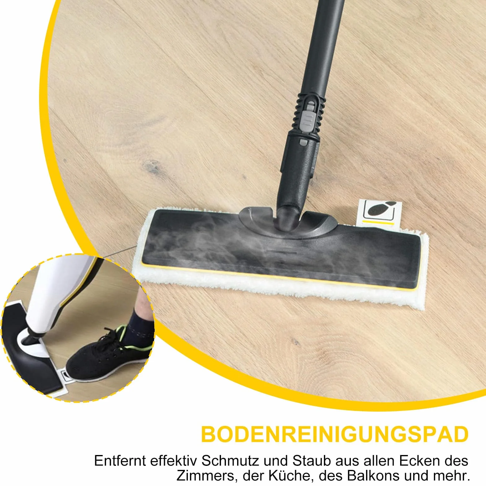 7-częściowy zestaw ściereczek podłogowych do parownic Kärcher EasyFix SC1, SC2, SC3, SC4, SC5, 5 dysz podłogowych + 2 dysze ręczne, zestaw zamiennych ściereczek z mikrofibry, uniwersalny zestaw