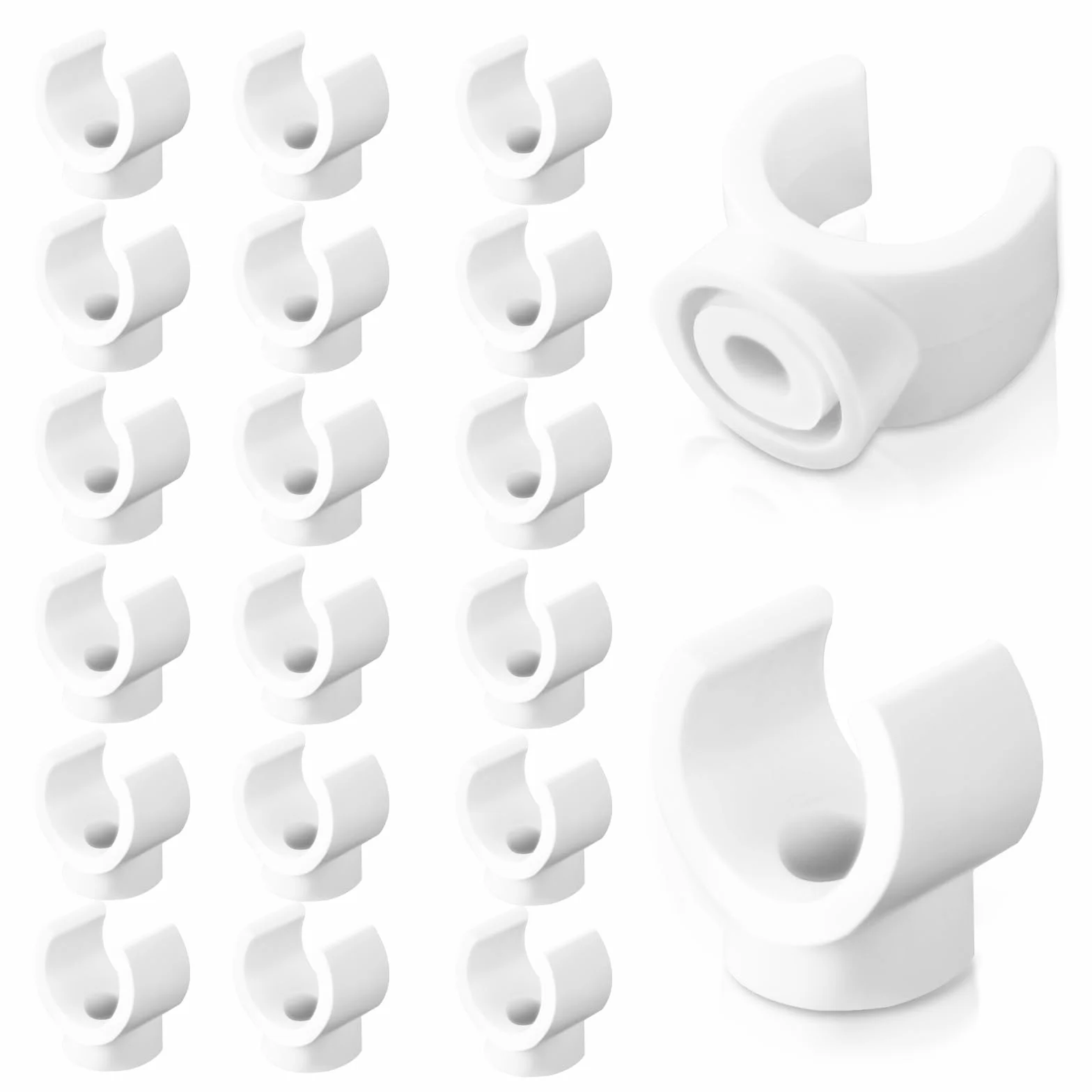 Abeillo 538115_2_J5CHNTU7S 20 mm Zaciski do rur wodnych z tworzywa sztucznego w kształcie litery U, 20 mm