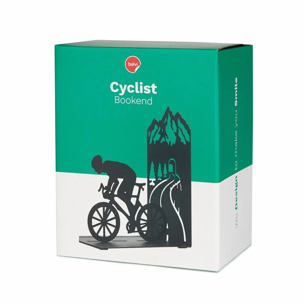 Balvi Podpórki do książek Le Tour Kolor Czarny Rowerzysta na Górze Metal