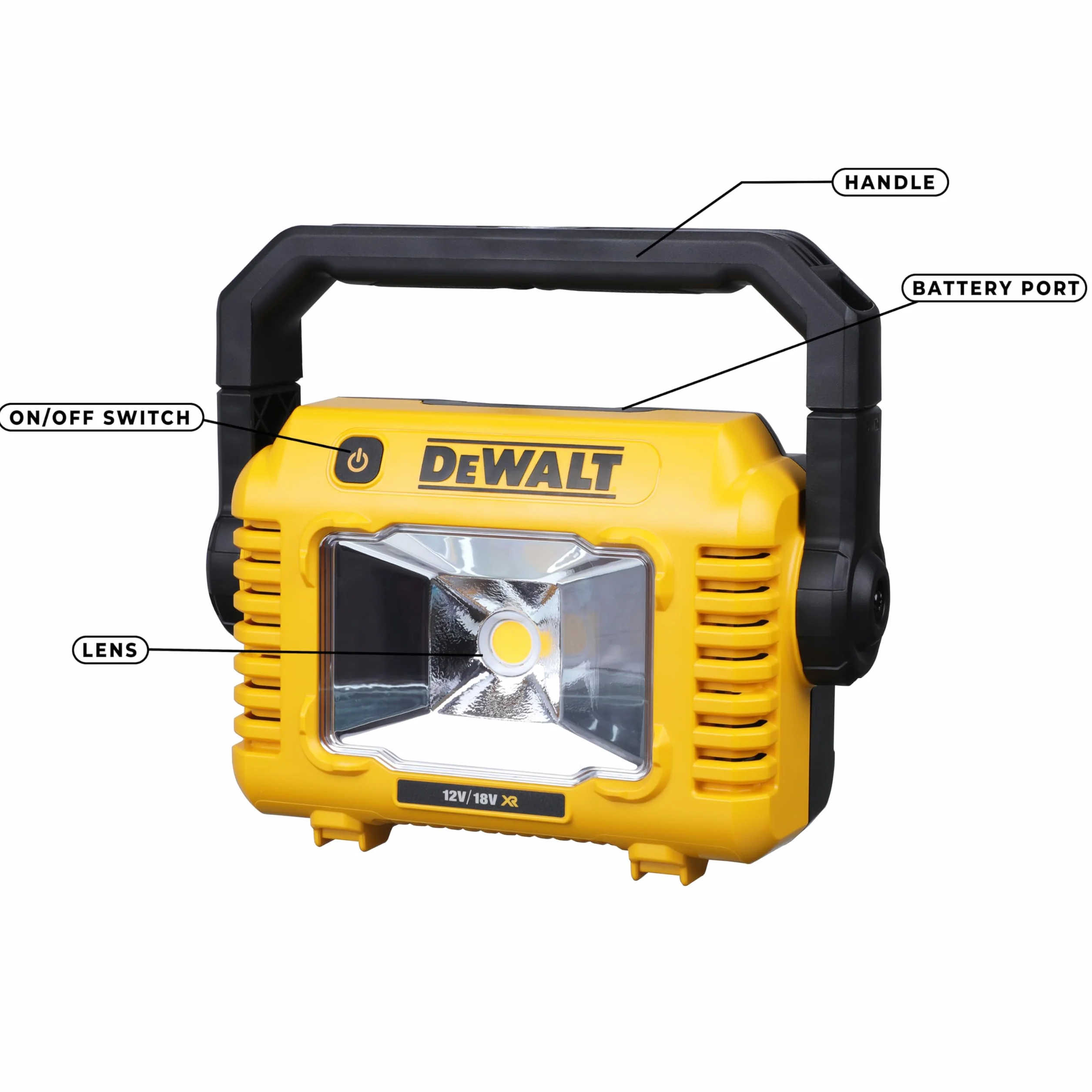 DEWALT Nowoczesny Luz led compacta xr 18v/12v 2.000 lúmenes bez ładowarka/akumulator dla profesjonalistów i majsterkowiczów do pracy profesjonalnej 18v 12v