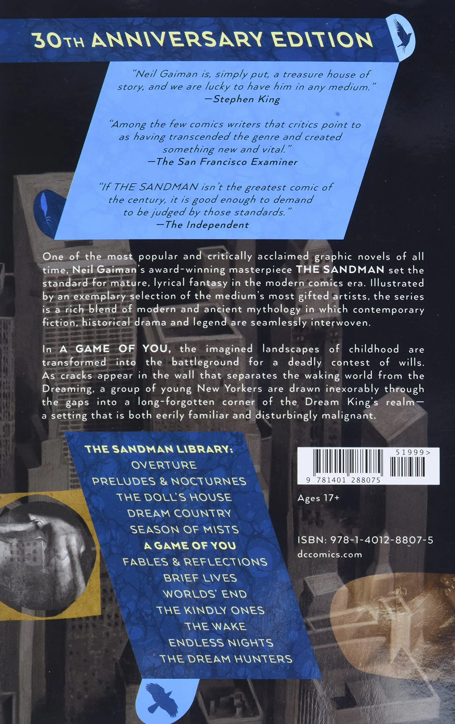 The Sandman Vol. 5: A Game of You 30th Anniversary Edition