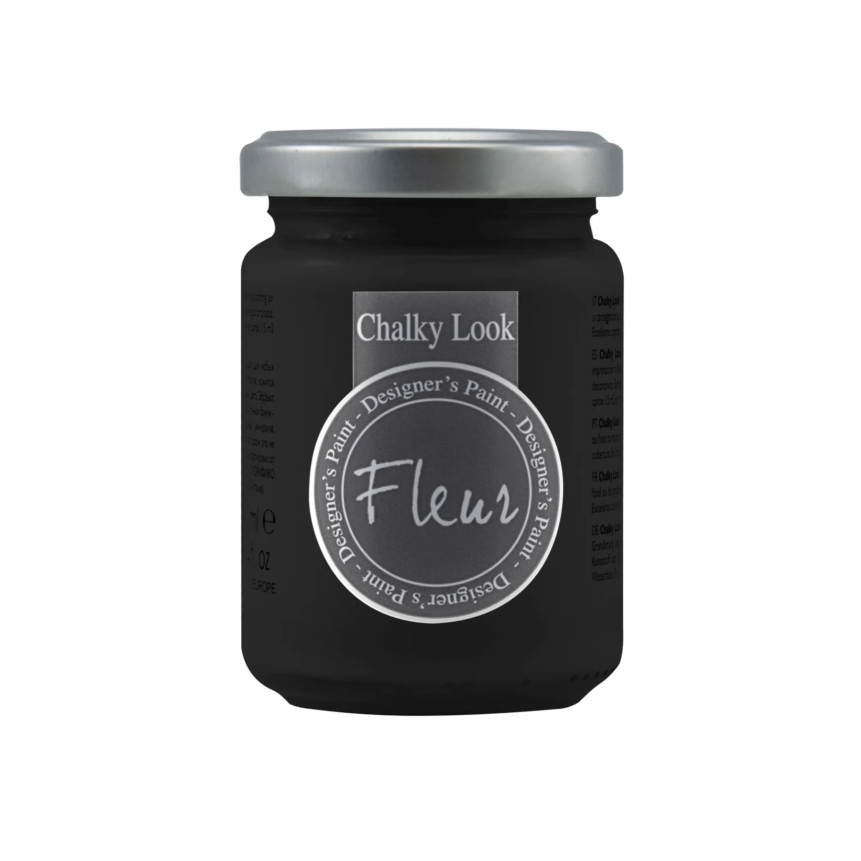 Fleur Paint 12002 farba mineralna na bazie wody, 130 ml, czarna