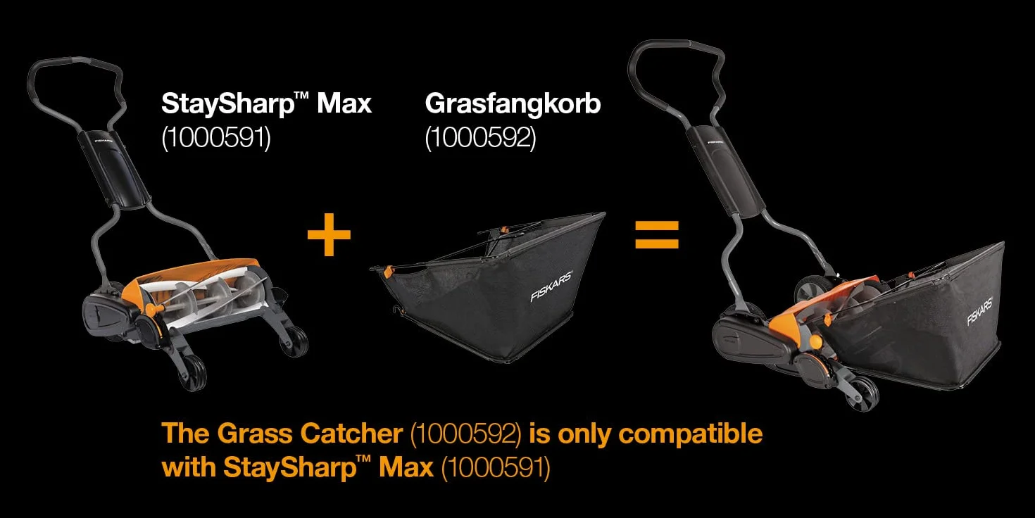 Fiskars Staysharp Kosiarka Bezprzewodowa, Czarny/Pomarańczowy/Srebrny, 46 cm