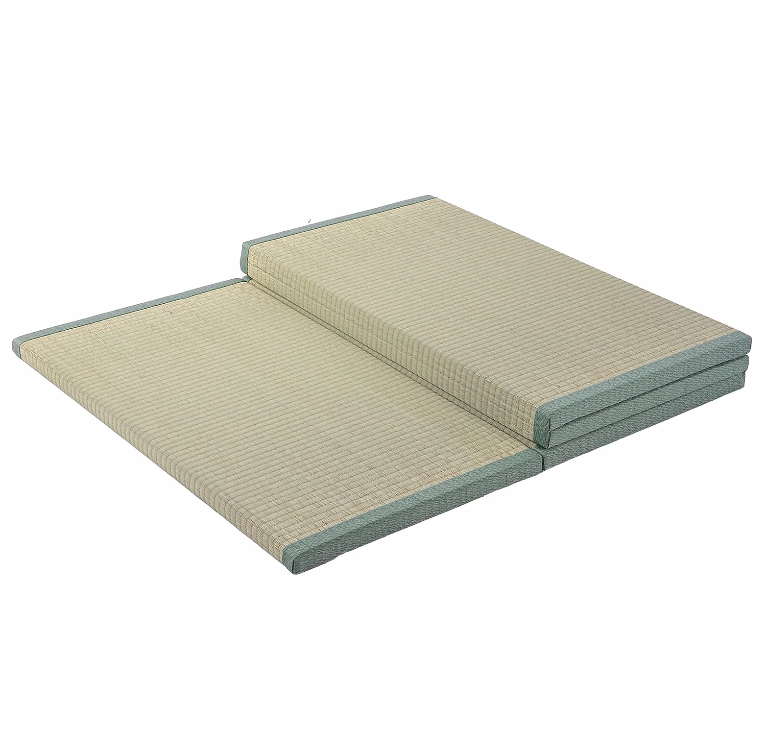 Tradycyjna Japońska Mata Tatami - 4-krotnie Składana, Mocny I Wygodny Materac Futon Naturalna Zielona Trawa Rush - Idealna Do Medytacji, Jogi, Pokoju Zen, Japońska Herbaciarnia(Size:75x200x3.5cm)