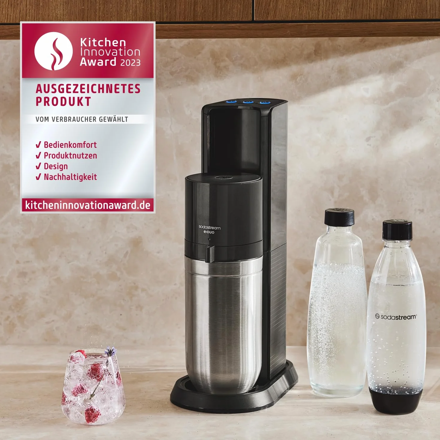 Sodastream Saturator do Wody, Czarny, 44 cm