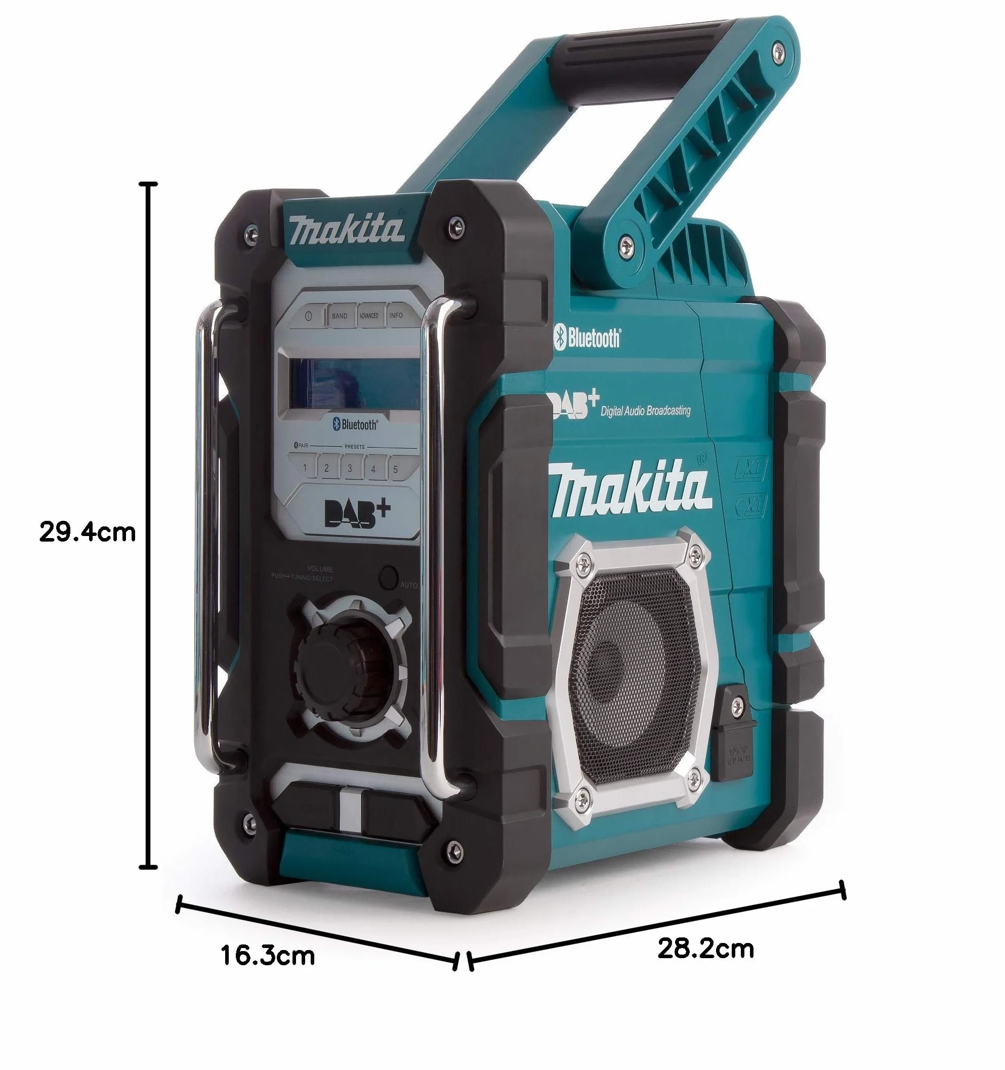 Makita Radio Budowlane, Niebieski/Czarny, 87.5-108 MHz