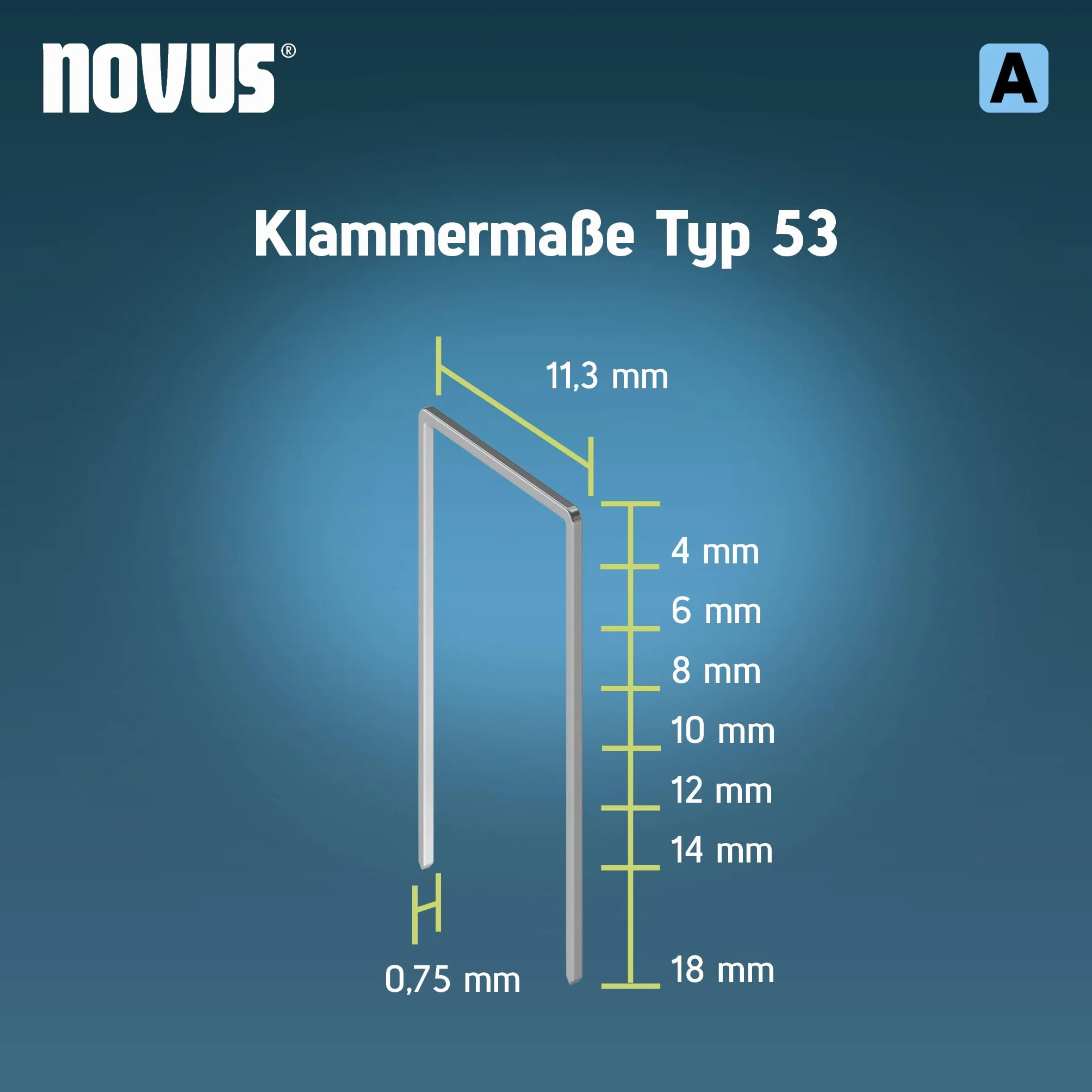 NOVUS TOOLS Zszywki z cienkiego drutu 6 mm, 800 zszywek typu 53/6, pudełko przesuwne, zszywacz do tkanin, tkanin i siatki drucianej