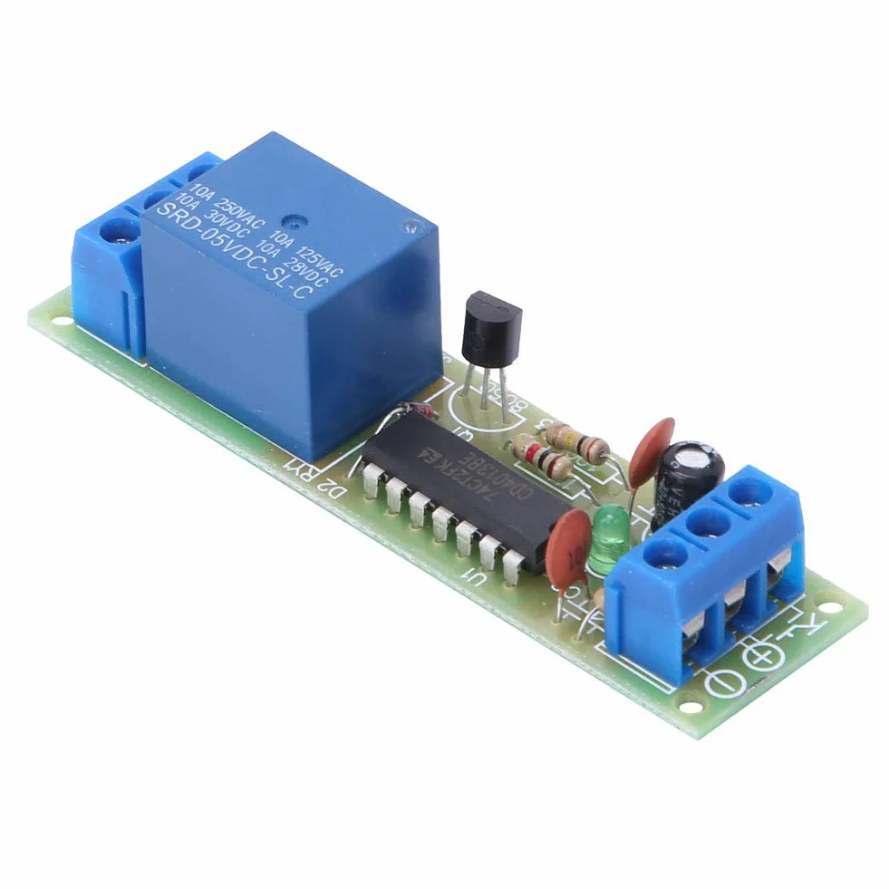 3 sztuk moduł przekaźnika czasowego z izolacją transoptorową DC5V CD4013 Chip 1 kanał NO NC pojedynczy biegun podwójny przełącznik przekaźnikowy