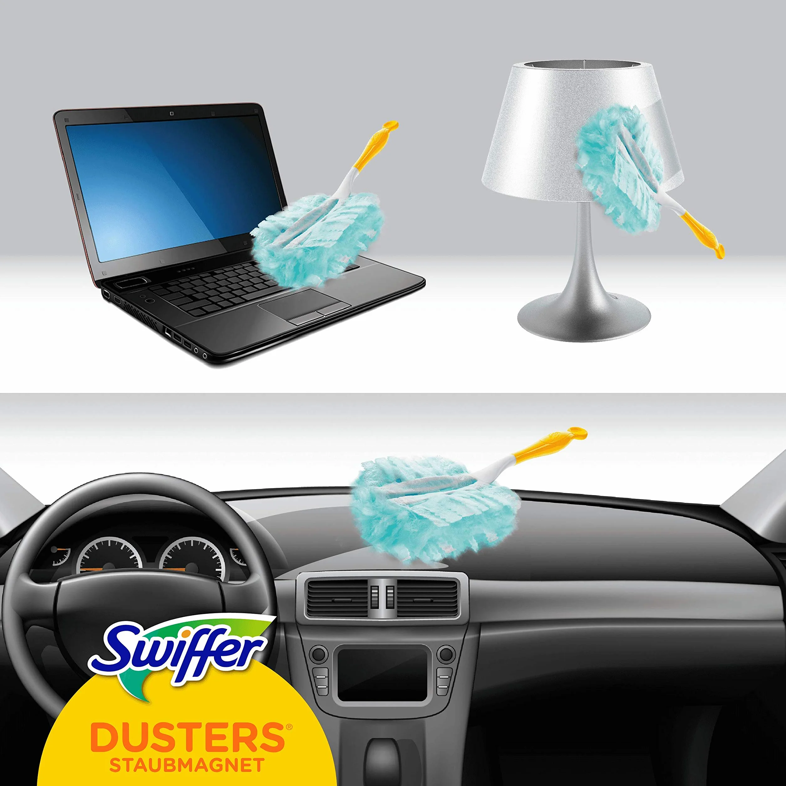 Swiffer Zestaw do kurzu (1 kij + 3 wkłady), zestaw 3 szt