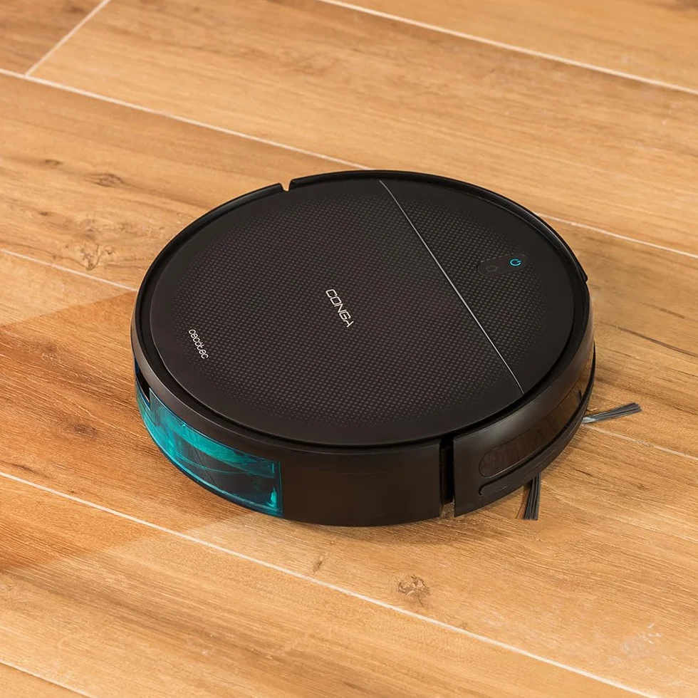Cecotec Robot odkurzający z nawigacją żyroskopową i aplikacją Conga M10 X-Treme. 2000Pa, zamiatanie, odkurzanie, szorowanie i mop, autonomia 120 mins, czujniki zapobiegające upadkowi i 2 szczotkom