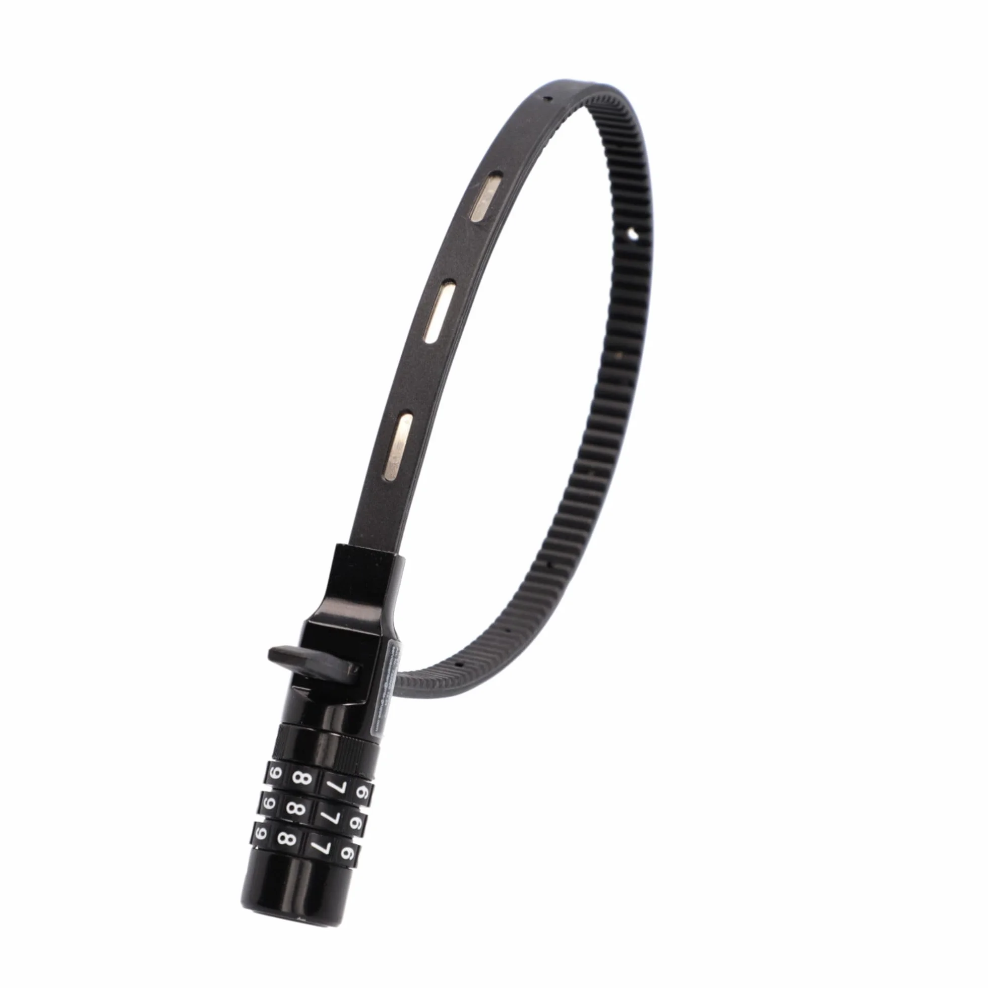 FISCHER Zamek rowerowy, specjalny zamek z zamkiem szyfrowym, do roweru, kasku lub jazdy na nartach, czarny, długość: 53 cm